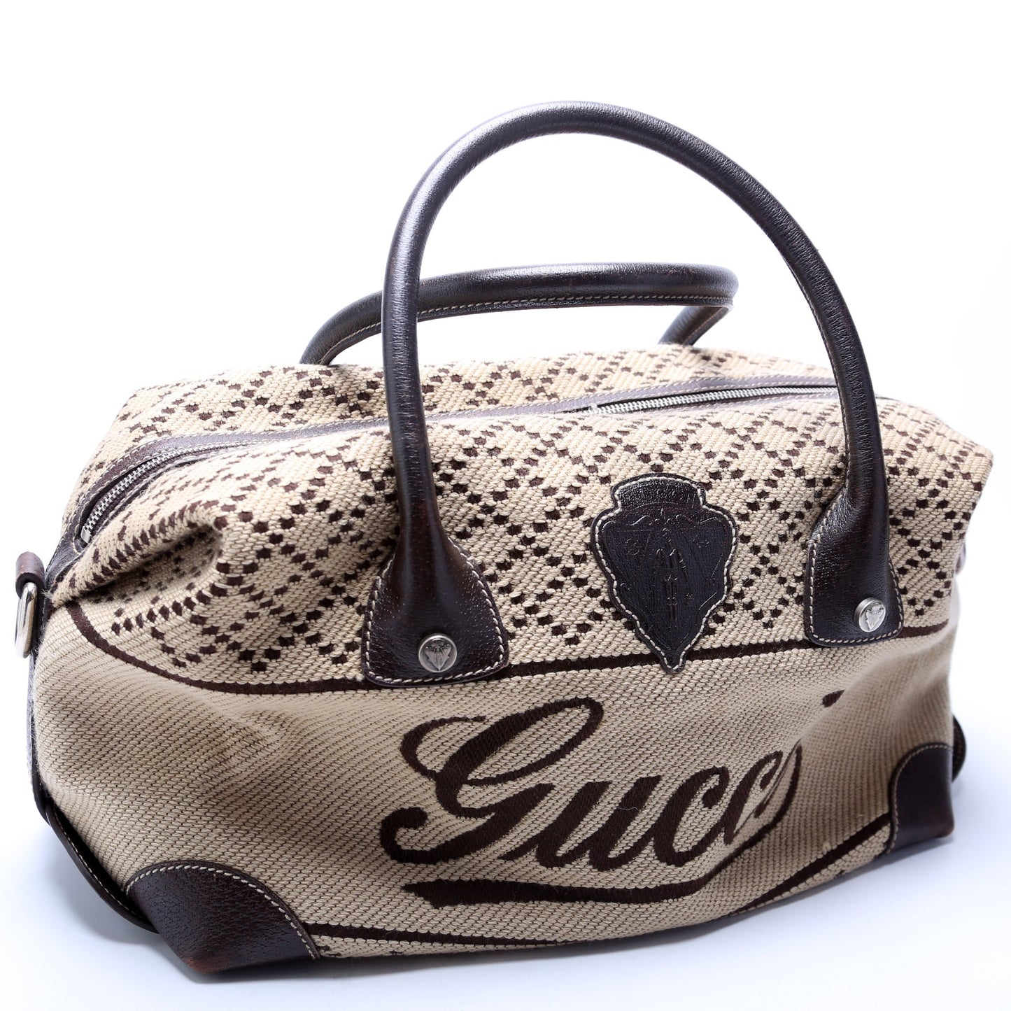 Gucci Diamante Canvas Hysteria Large Boston 181496 Bag