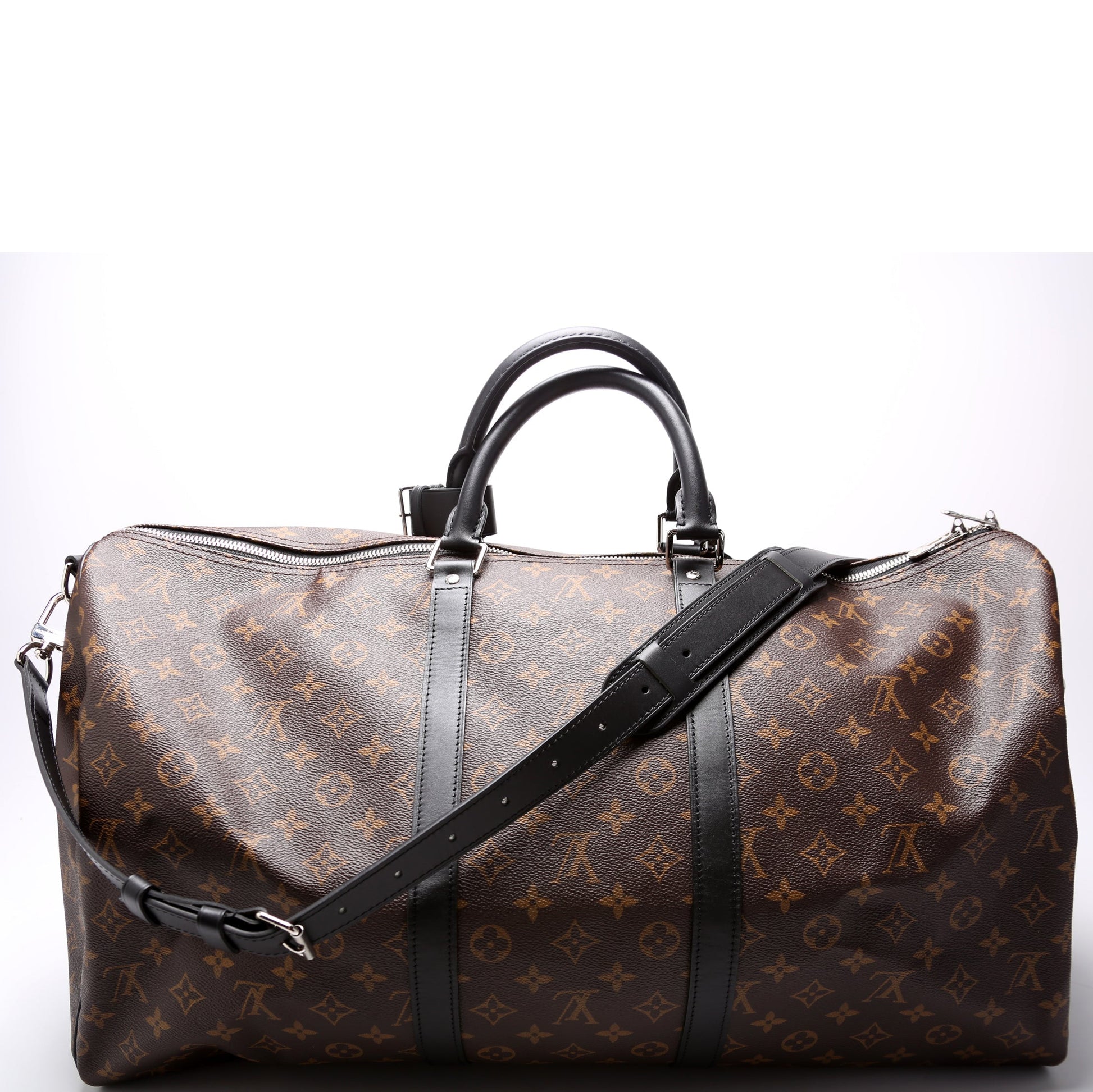 Luxury Women's Handbag | Louis Vuitton Keepall 55 Macassar W/Strap