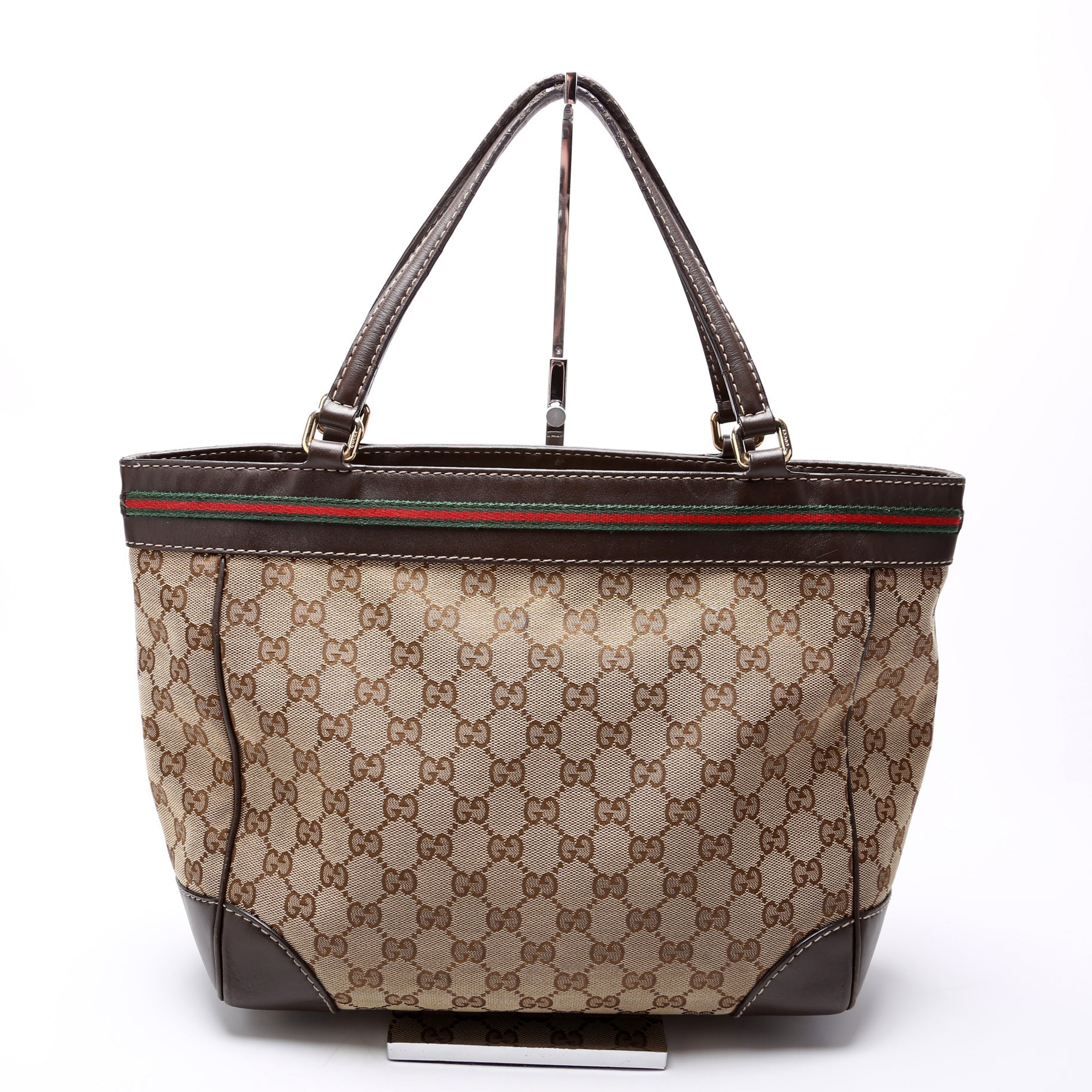 Gucci 257061 GG Canvas Mayfair Medium Tote Bag