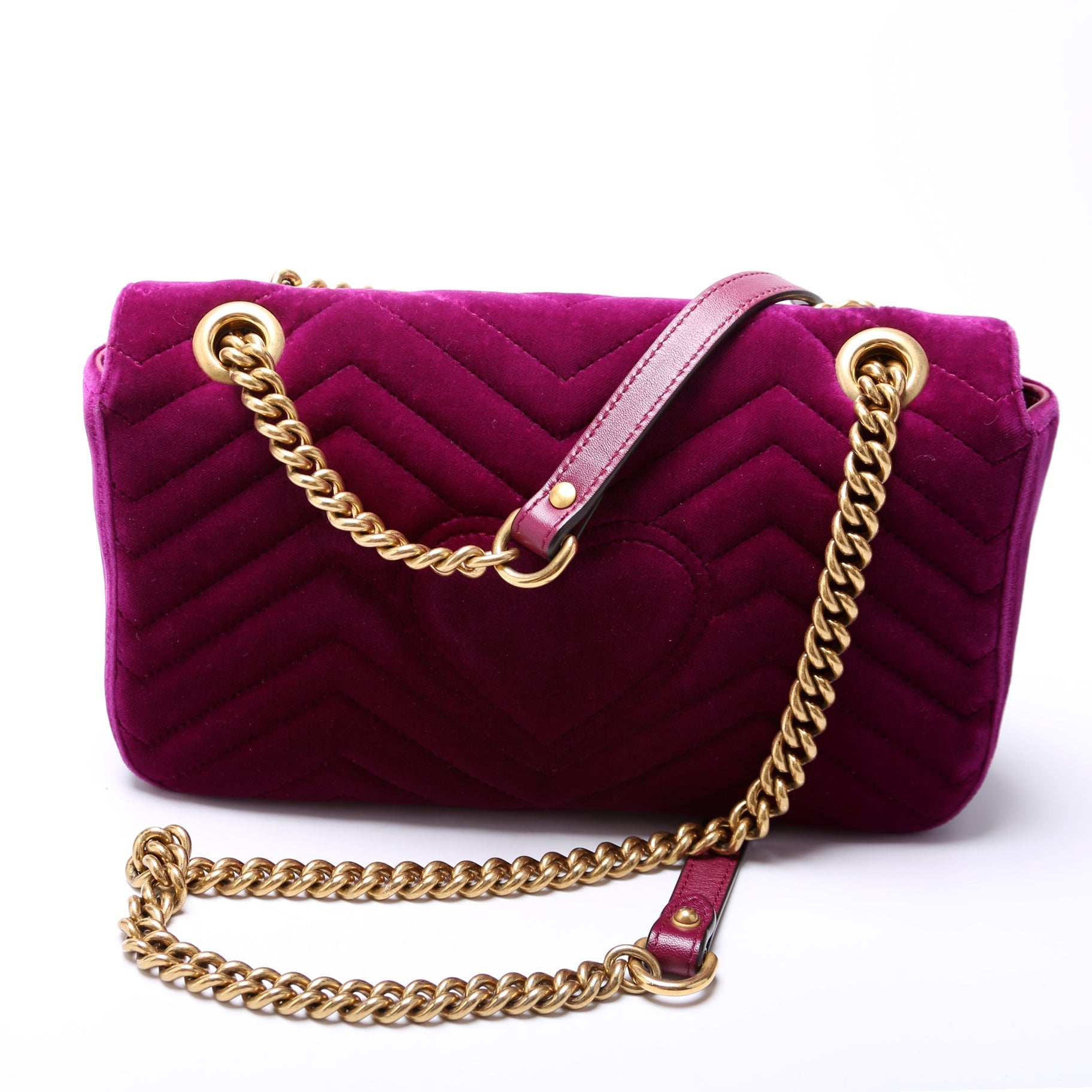 Gucci 443497 Marmont Shoulder Velvet Small Flap Bag