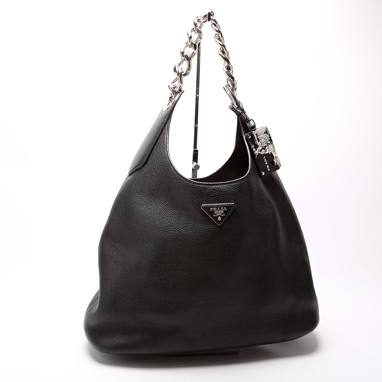 Prada Vitello Daino Chain Hobo Bag