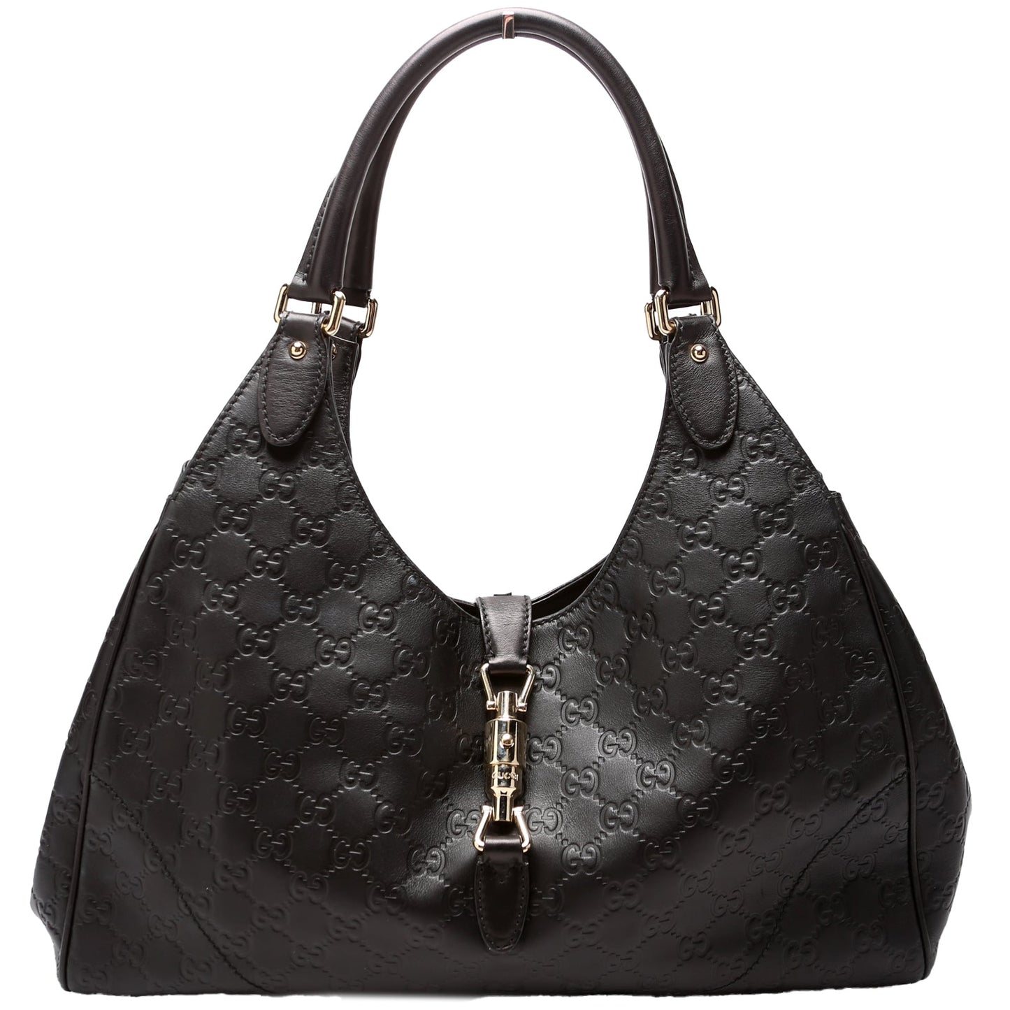 Gucci 145820 Jackie Medium Leather Hobo Bag
