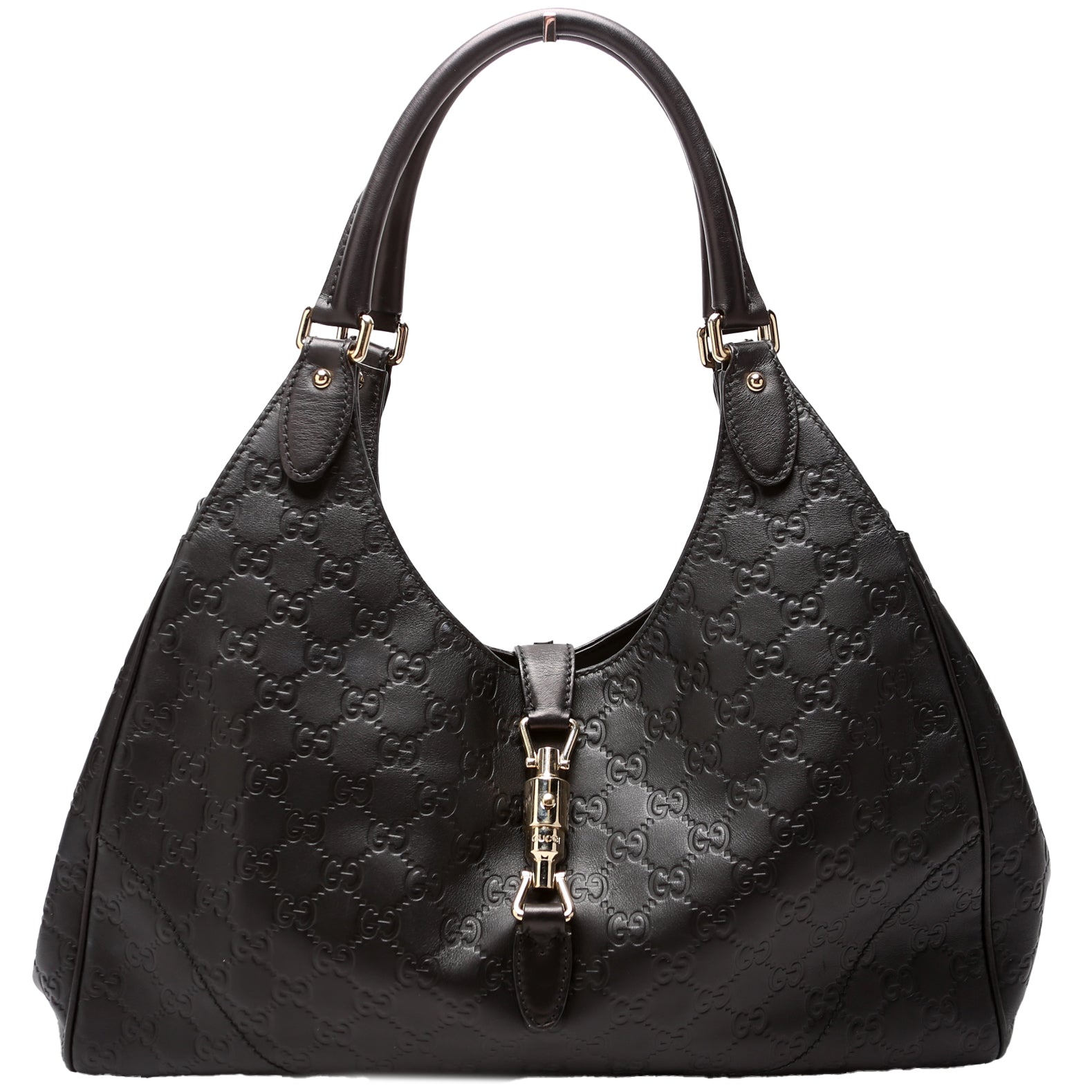 Gucci 145820 Jackie Medium Leather Hobo Bag