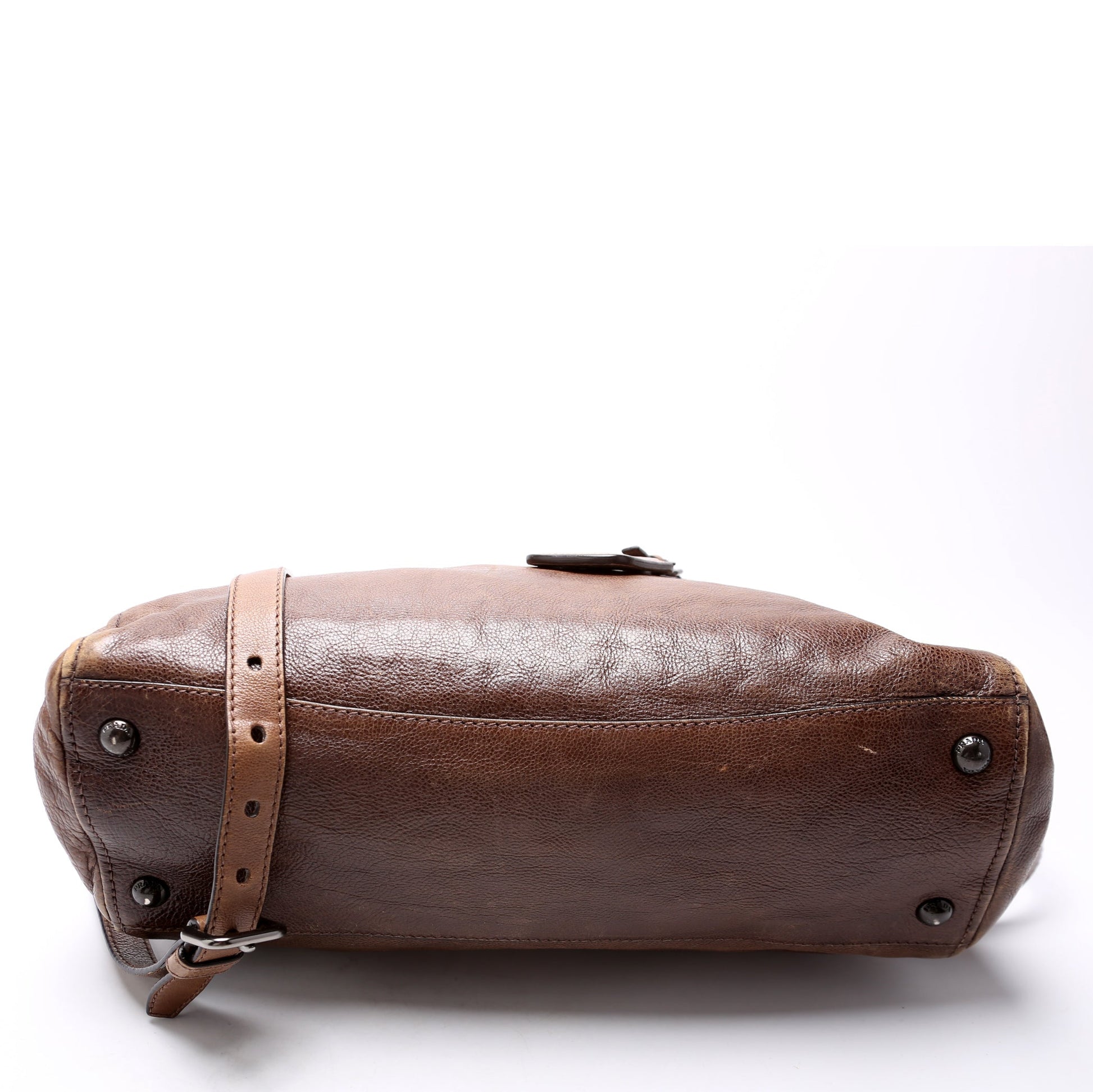 Prada Glace Calfskin Top Handle Satchel Bag