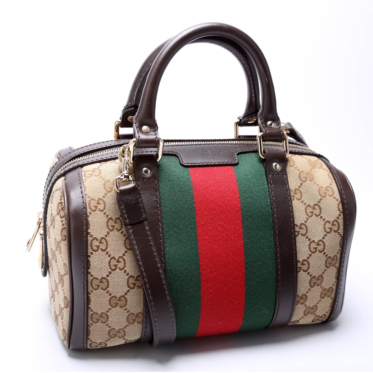 Gucci 269876 GG Canvas Small Boston Bag