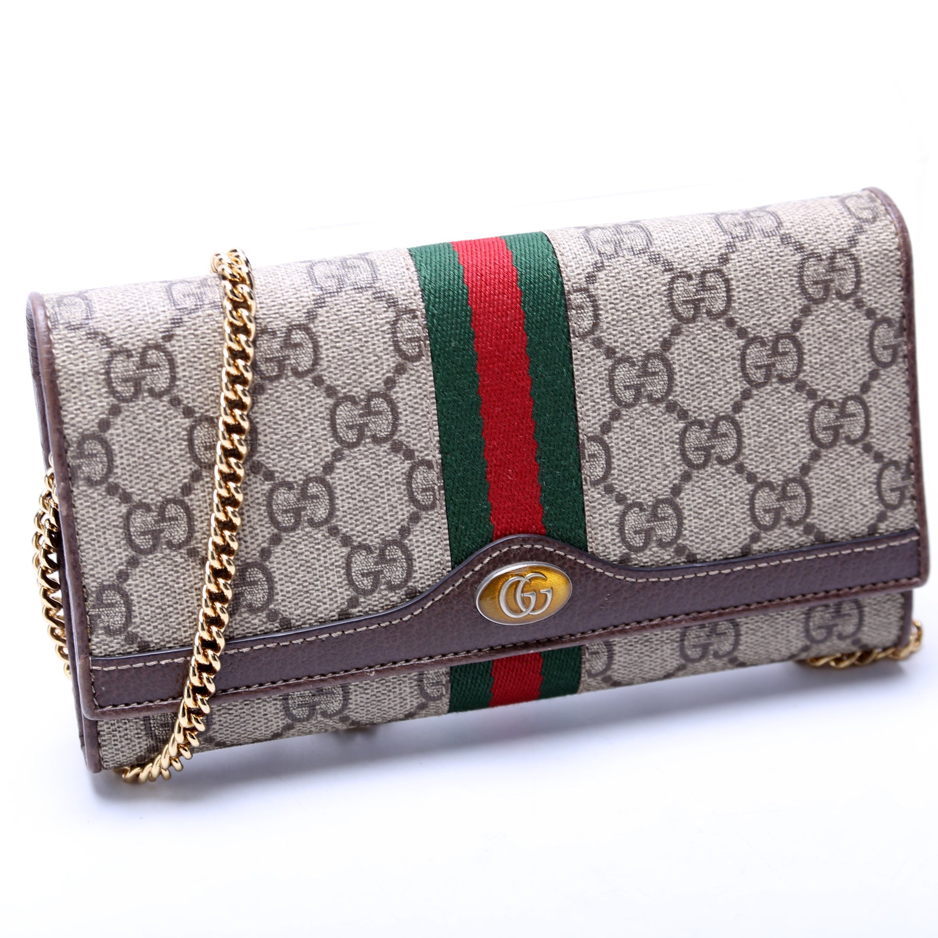 Gucci 546592 Ophidia GG Supreme Chain Wallet Bag