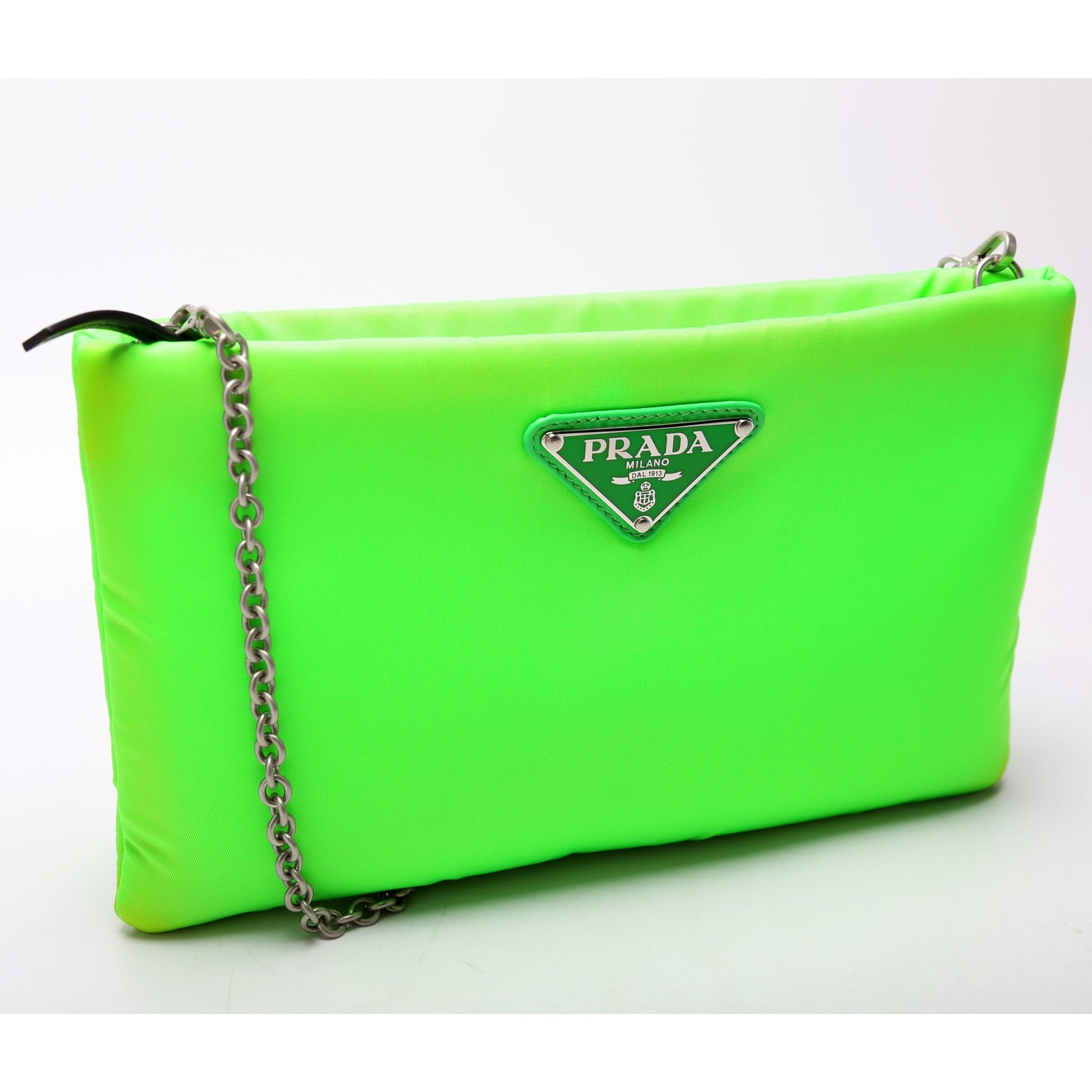 Prada Nylon Chain Pouch Bag