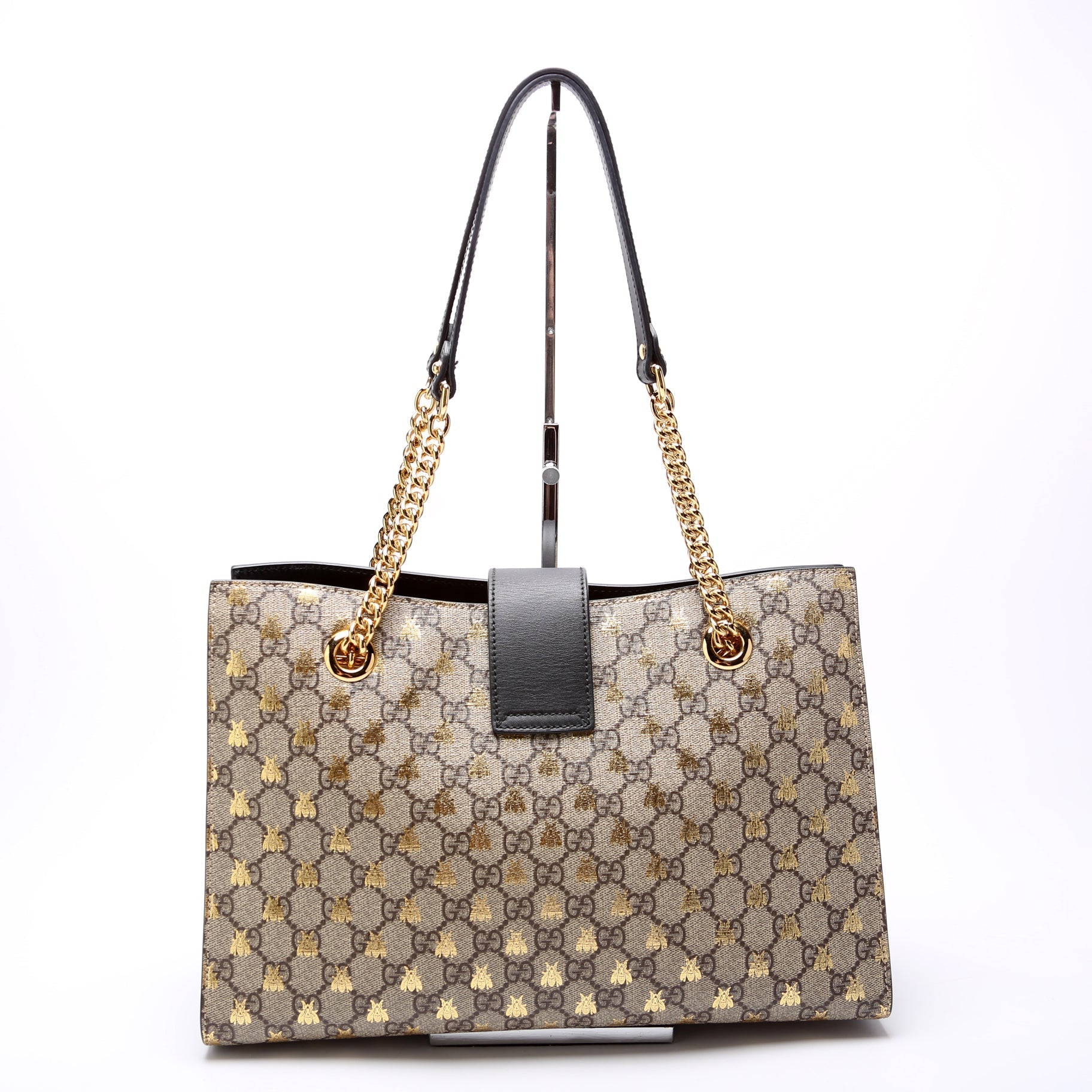 Gucci 479197 Padlock GG Bees Shoulder Medium Bag
