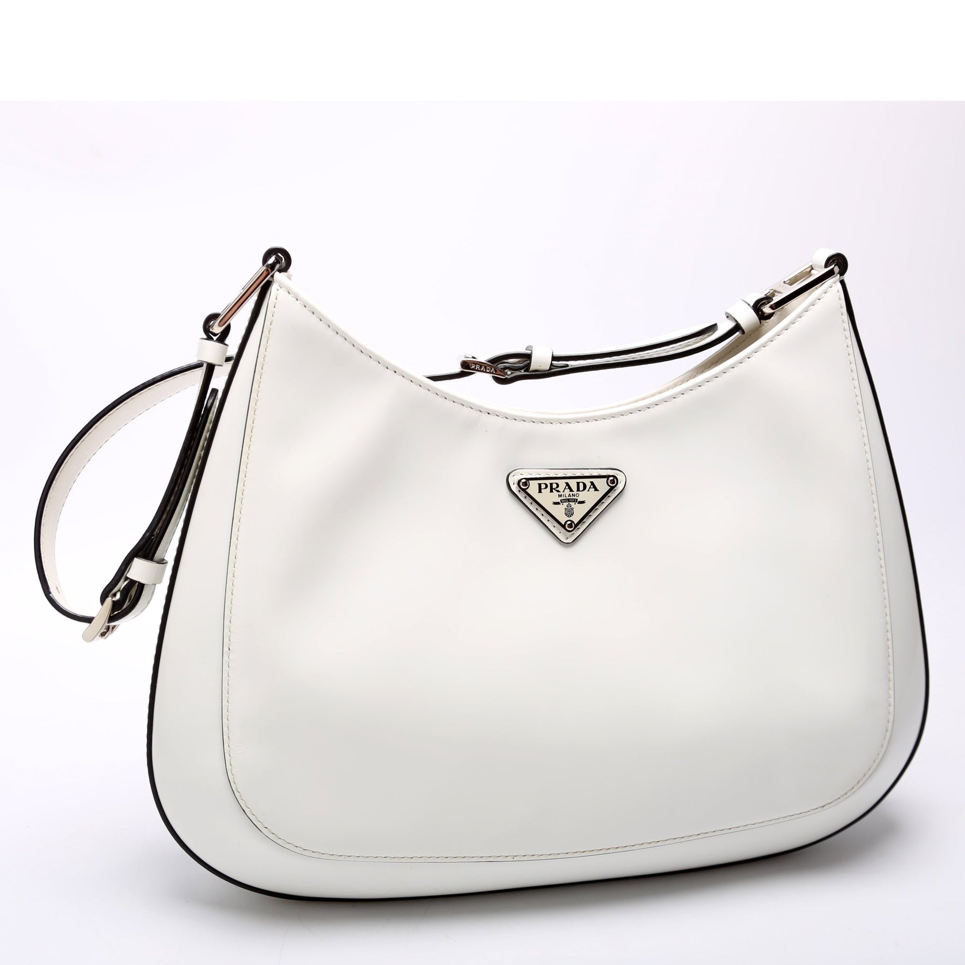 Prada 1BC156 Cleo Brushed Leather Bag