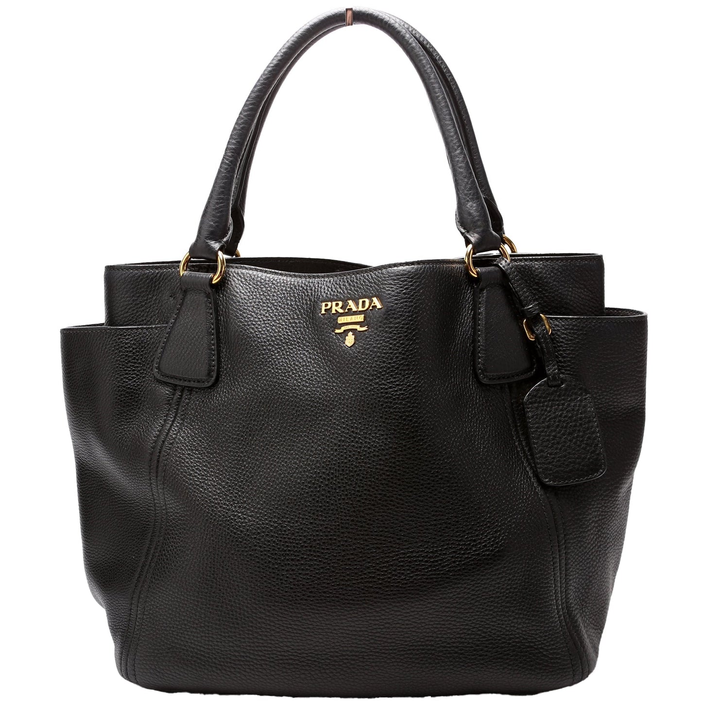 Prada Vitello Daino Side Pocket Tote Bag