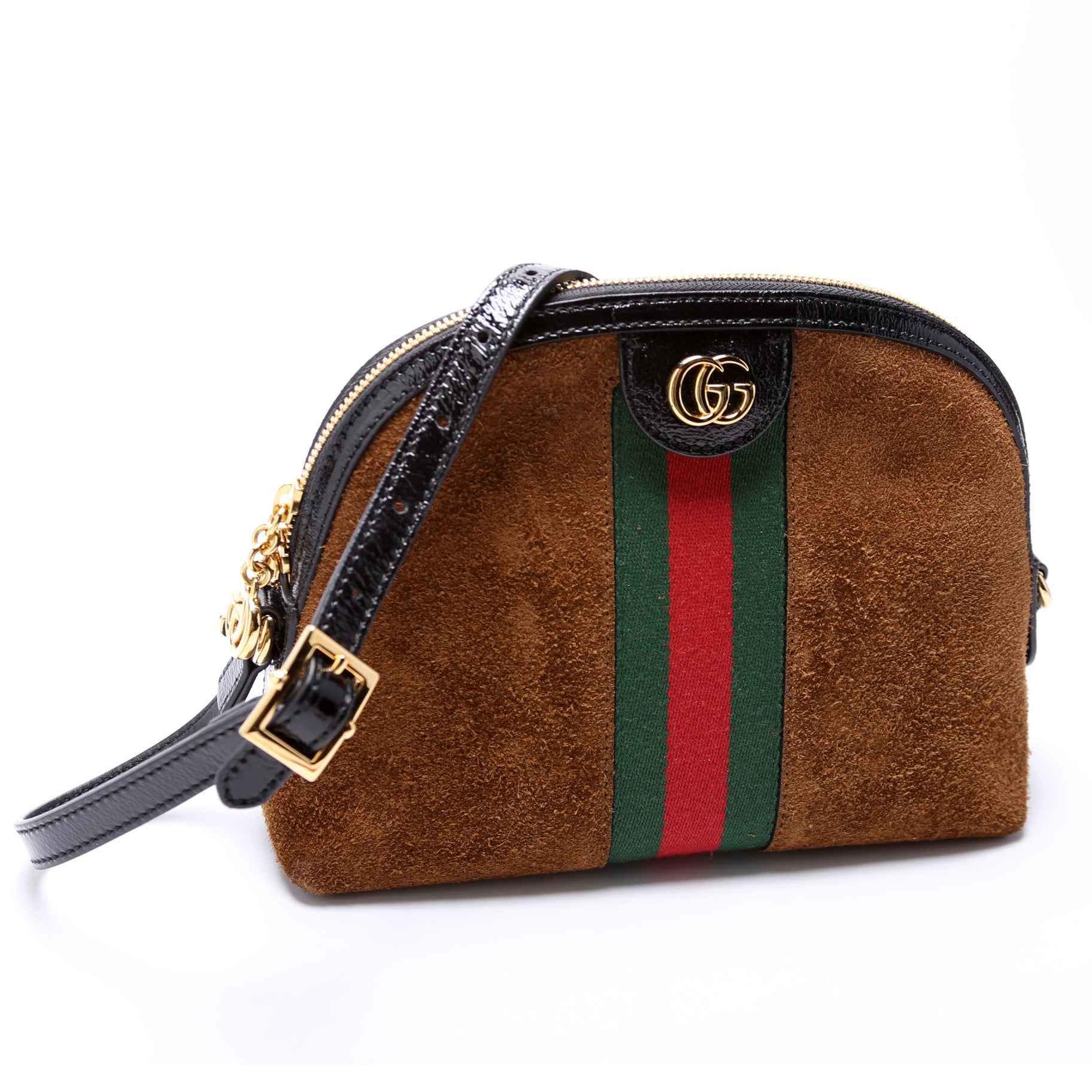 Gucci 499621 Ophidia GG Suede Small Crossbody Bag