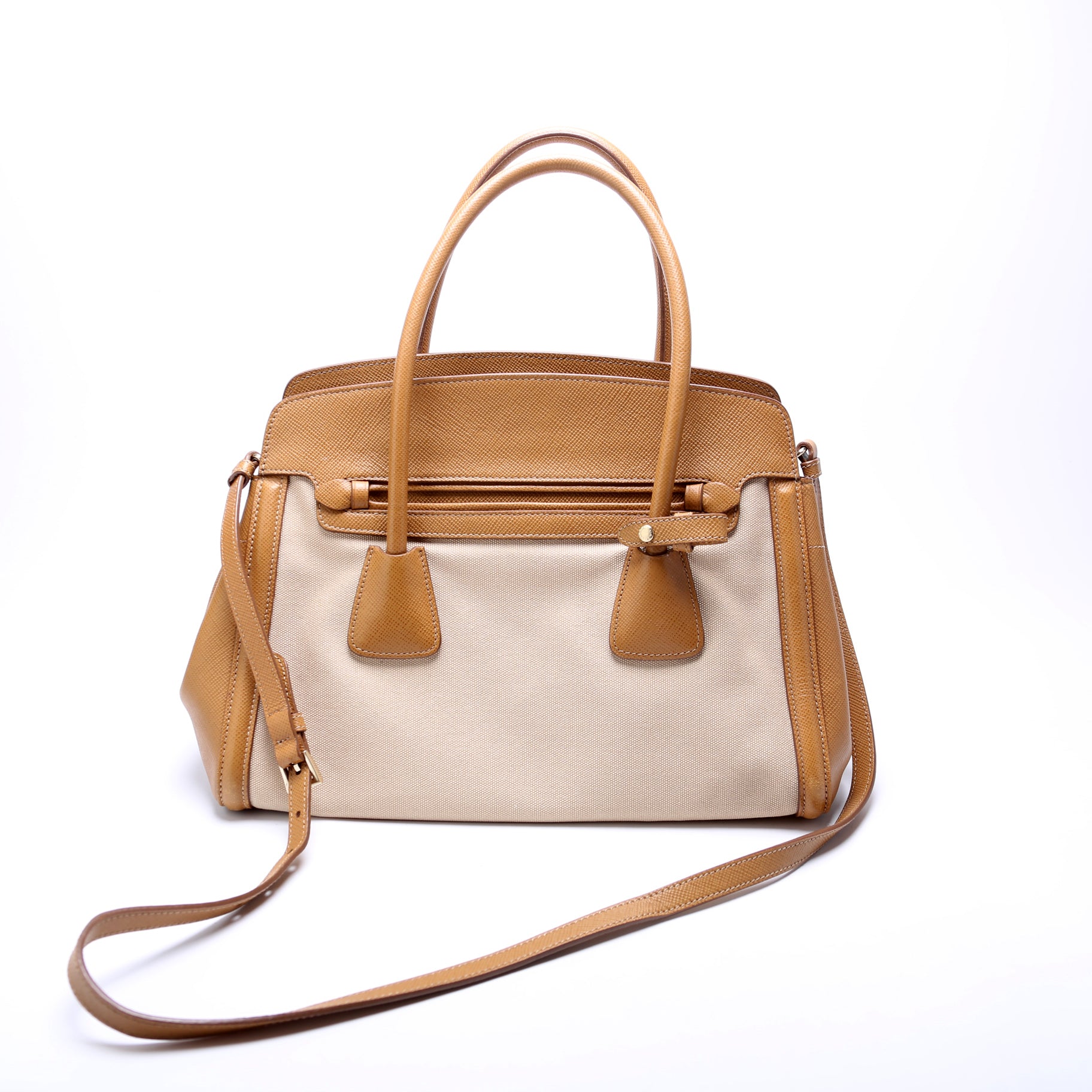 Prada Saffiano Cuir Canapa Tote Bag