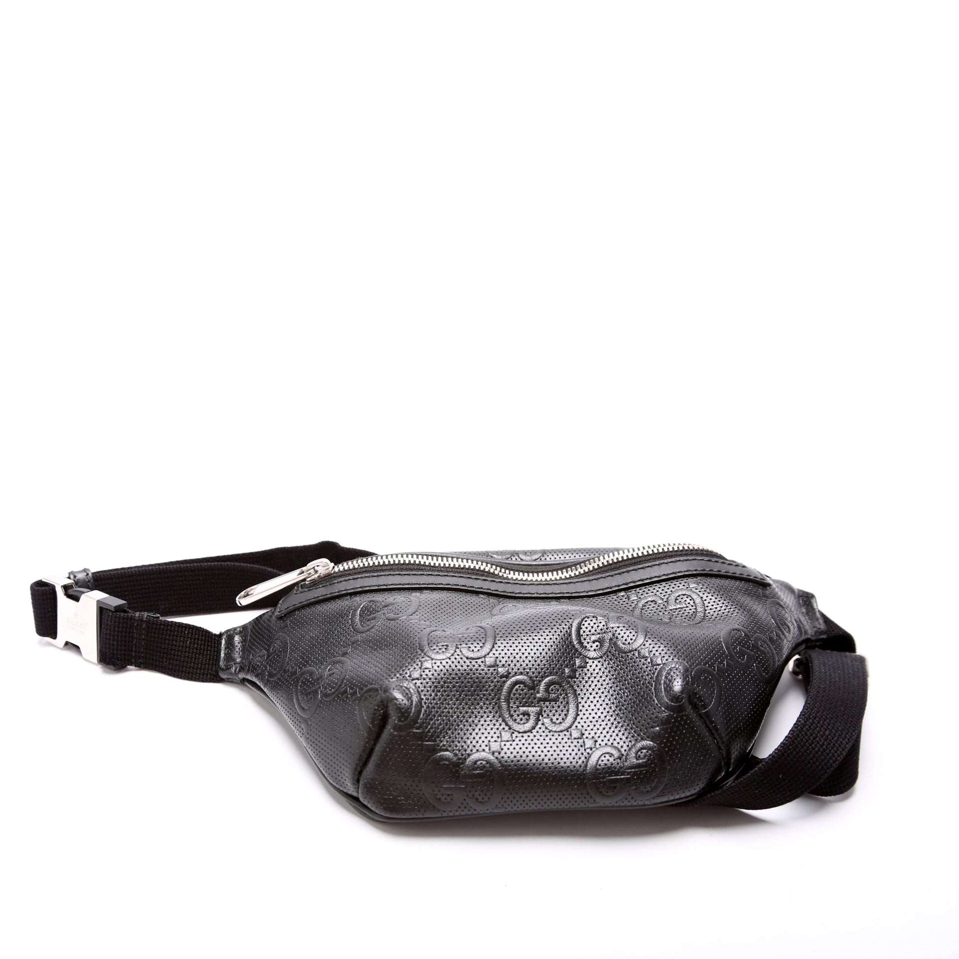 Gucci GG Embossed Belt 658582 Black Bag