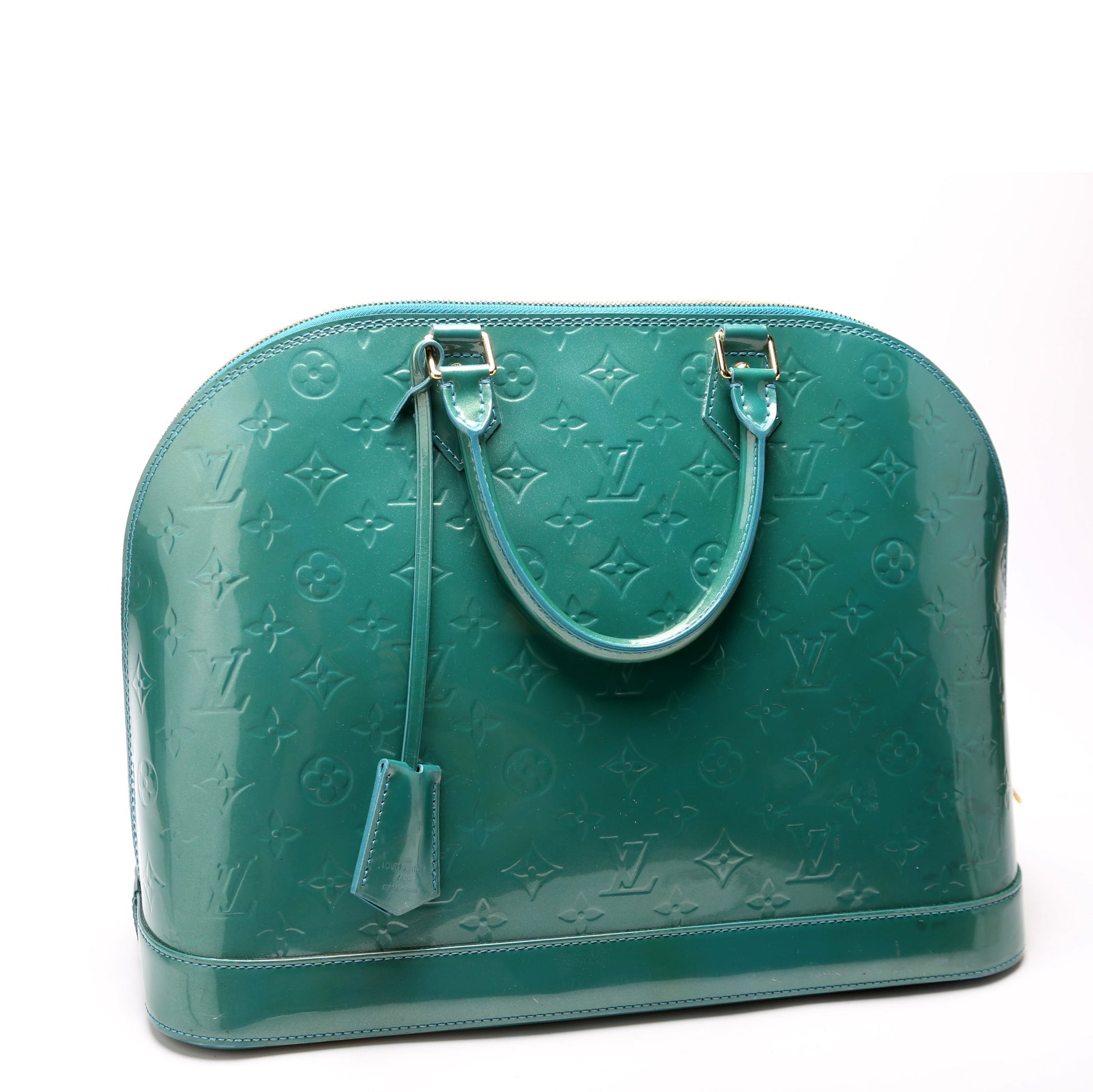 Louis Vuitton Alma GM Vernis Teal