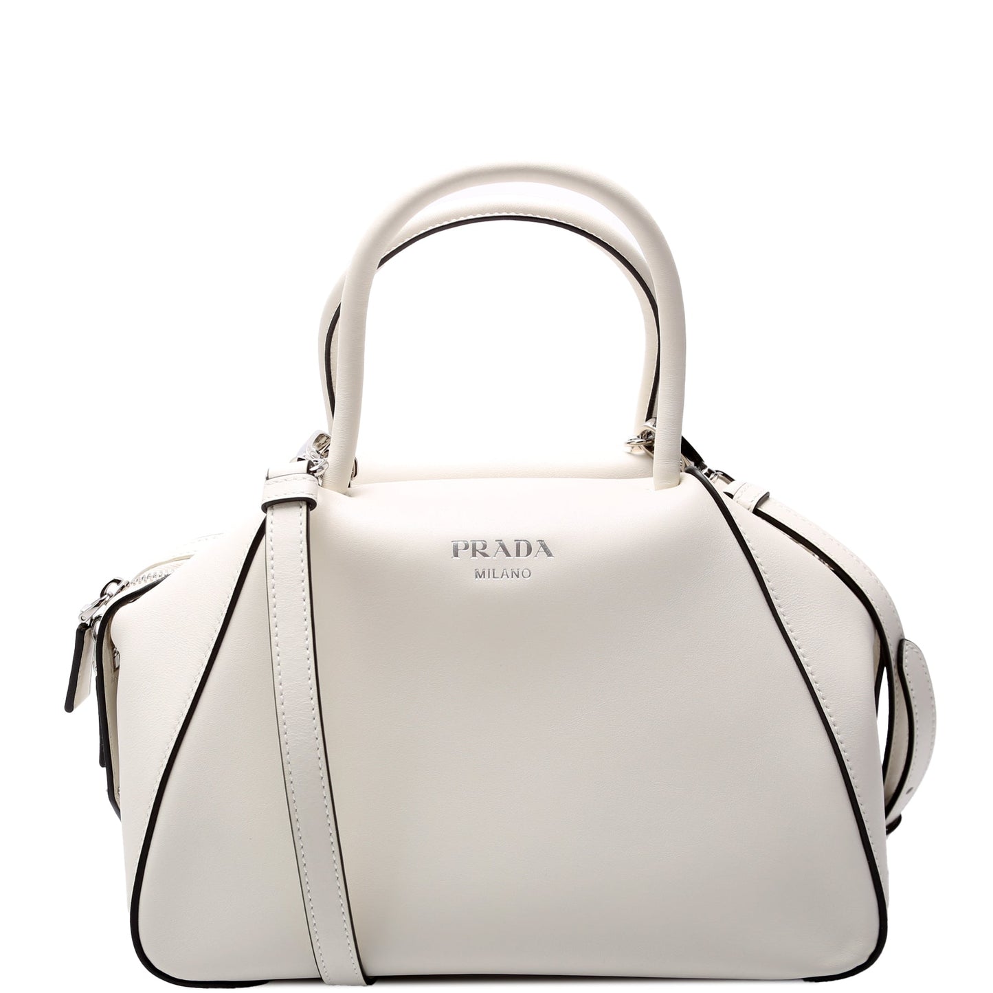 Prada 1BA365 Supernova Medium HandCalfskin White Bag