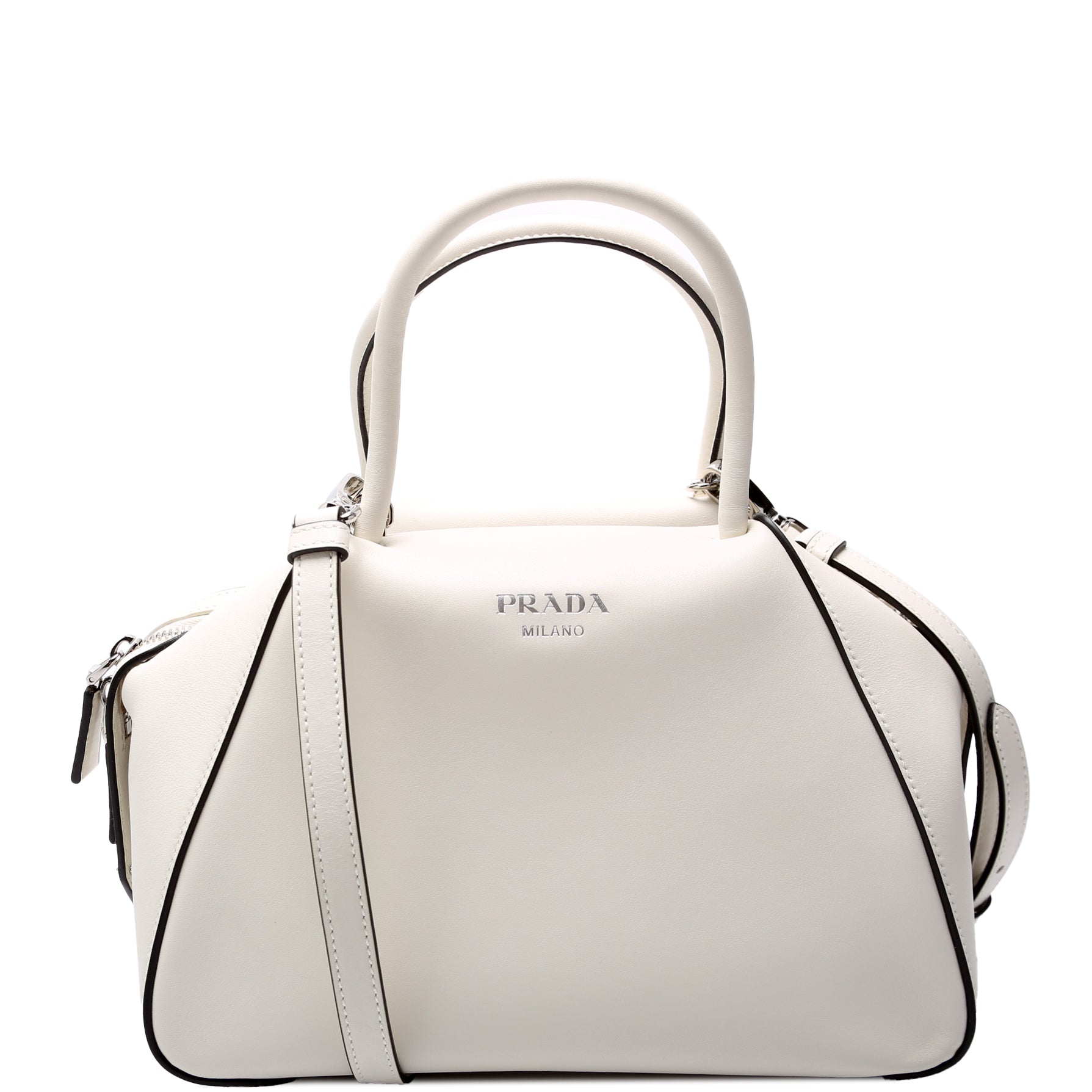 Prada 1BA365 Supernova Medium HandCalfskin White Bag