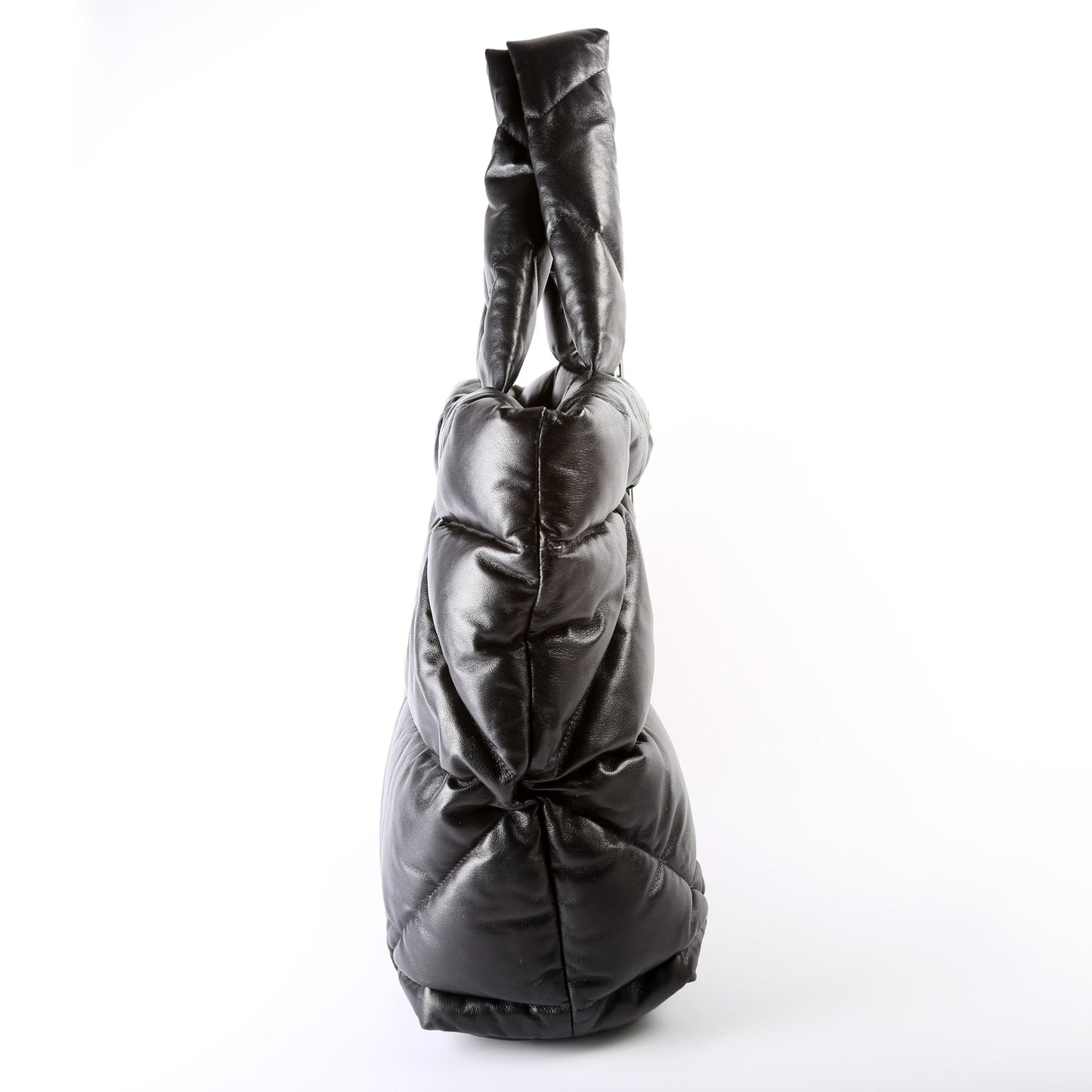 Prada 1BG411 Soft Nappa Padded System Tote Black Bag
