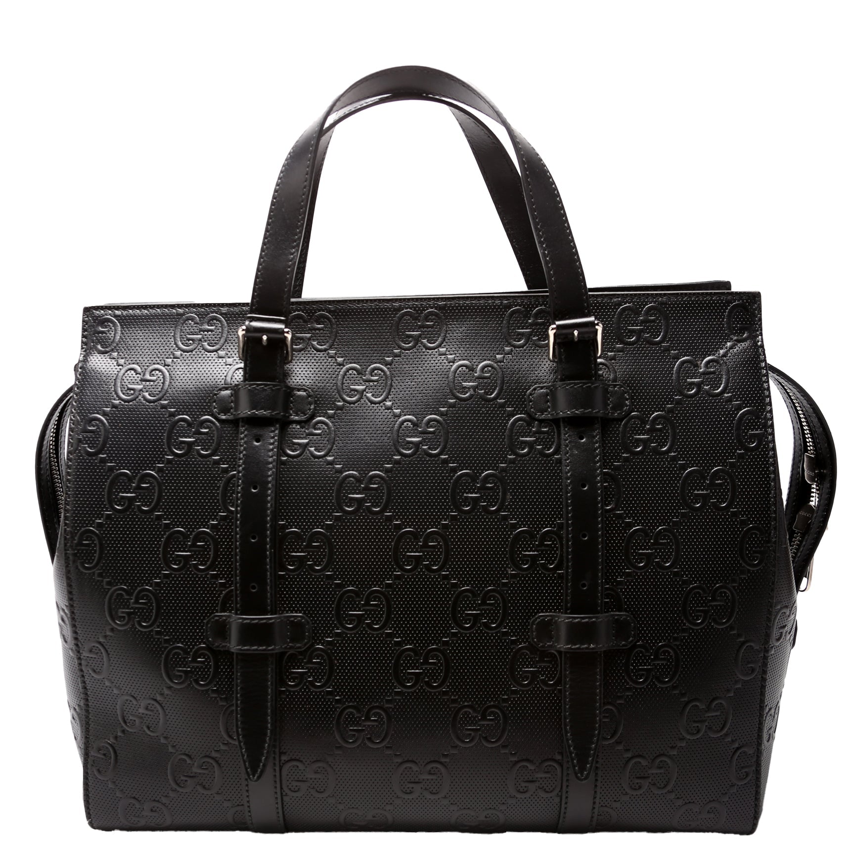 Gucci GG Embossed Belt 658582 Black Bag