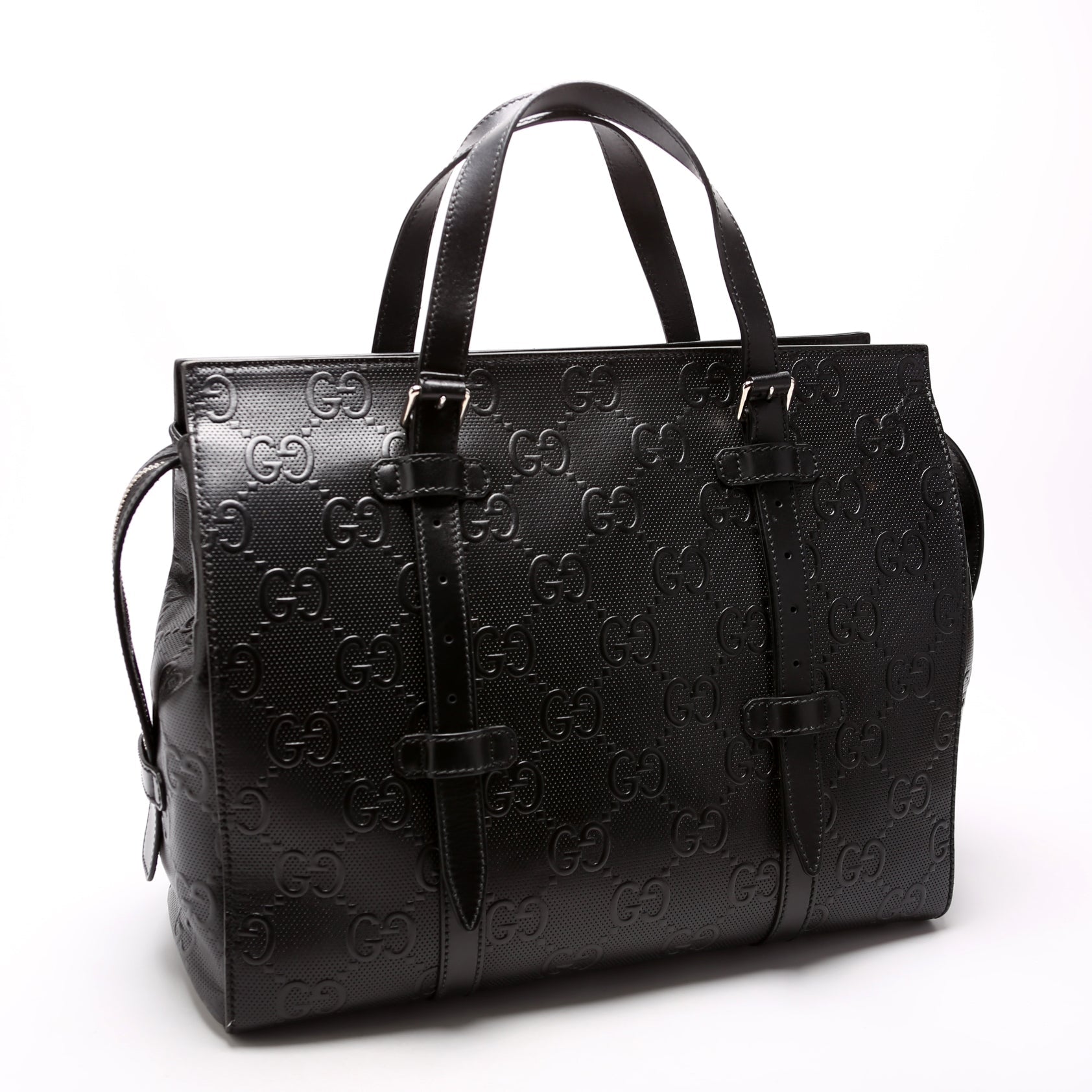 Gucci GG Embossed Belt 658582 Black Bag