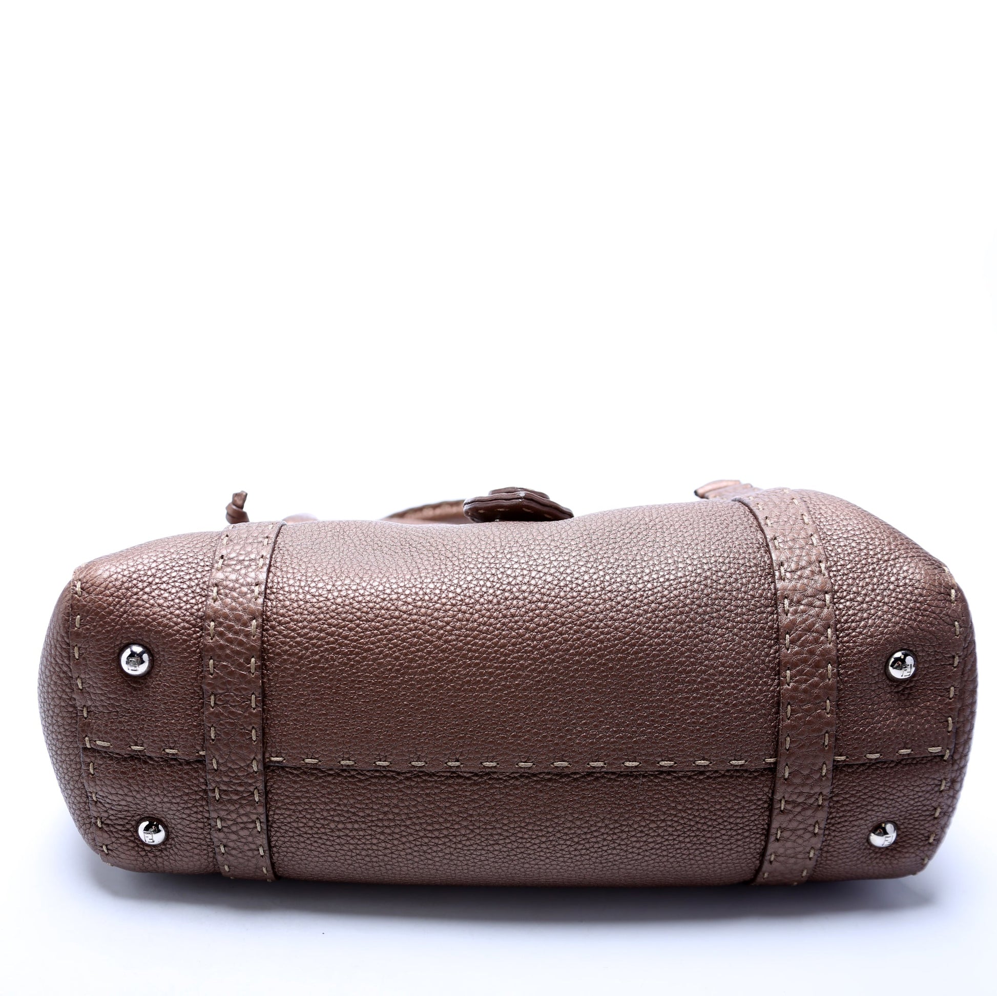 Fendi Linda Selleria Leather Medium Brown Bag