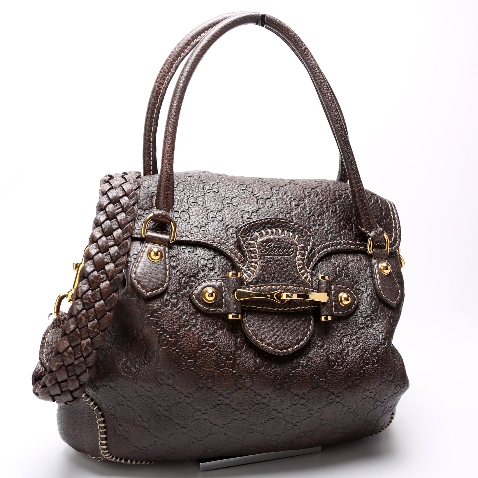Gucci 223959 New Pelham Satchel Brown Bag