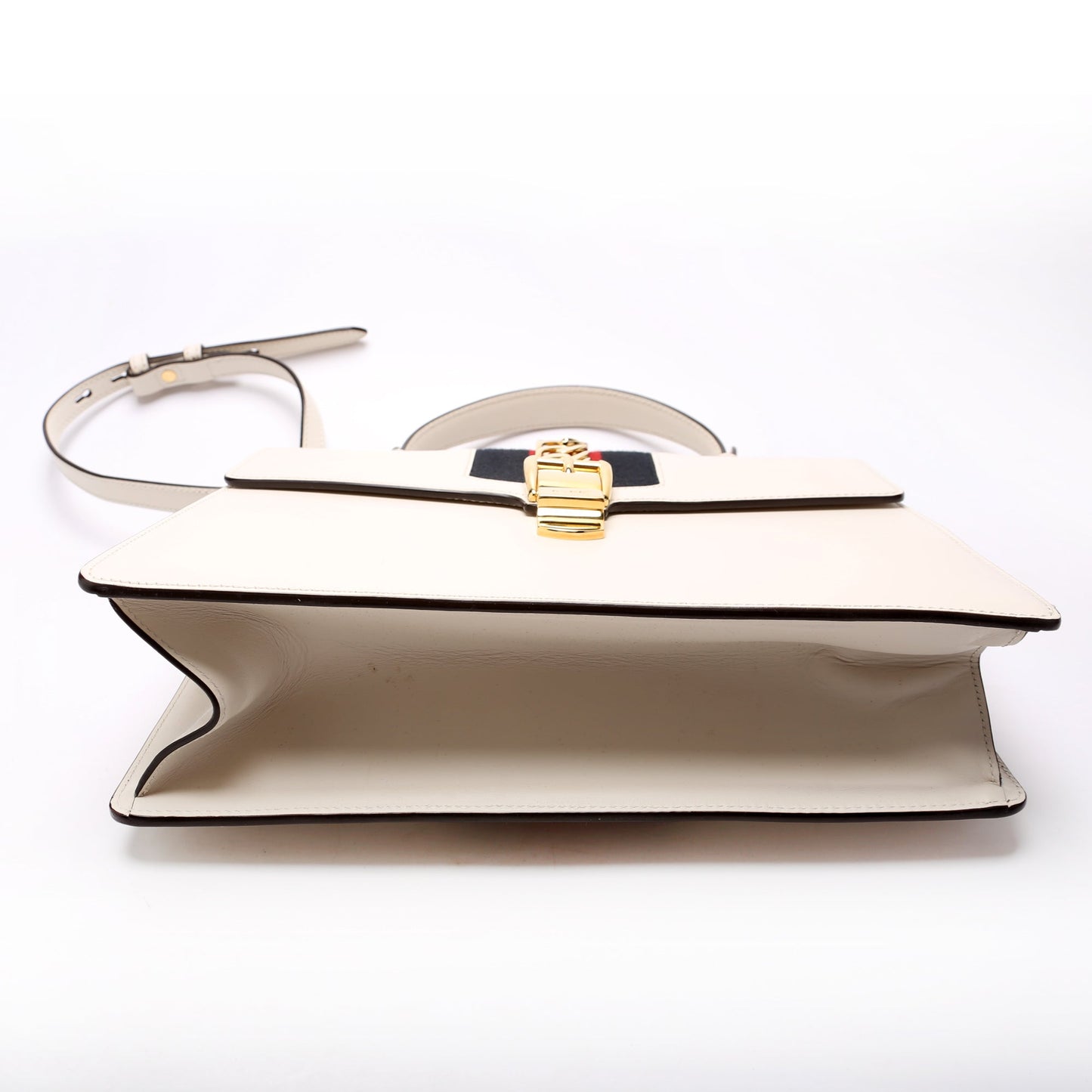 Gucci 431665 Sylvie Top Handle Medium White Bag