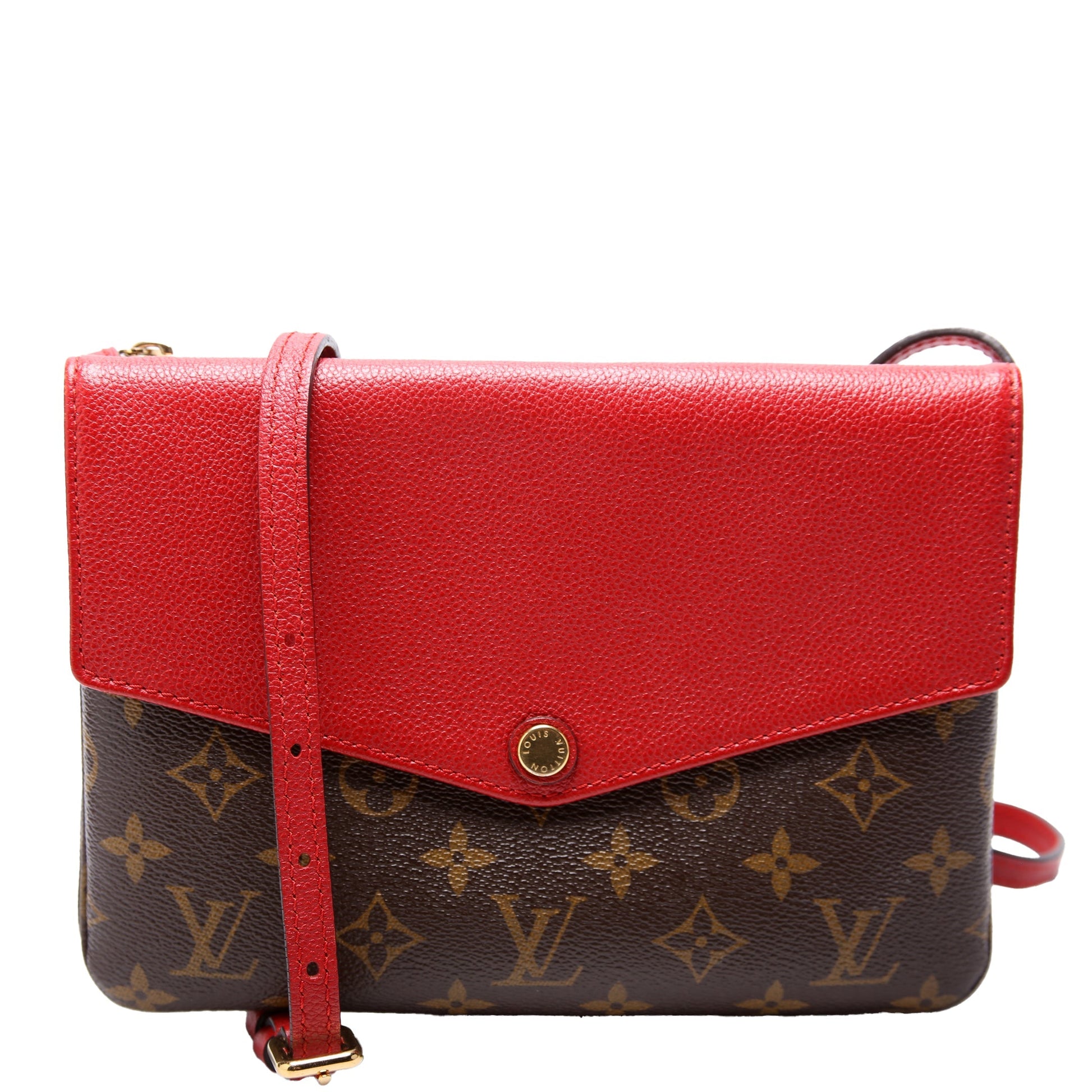 Louis Vuitton Pochette Twice Monogram Red