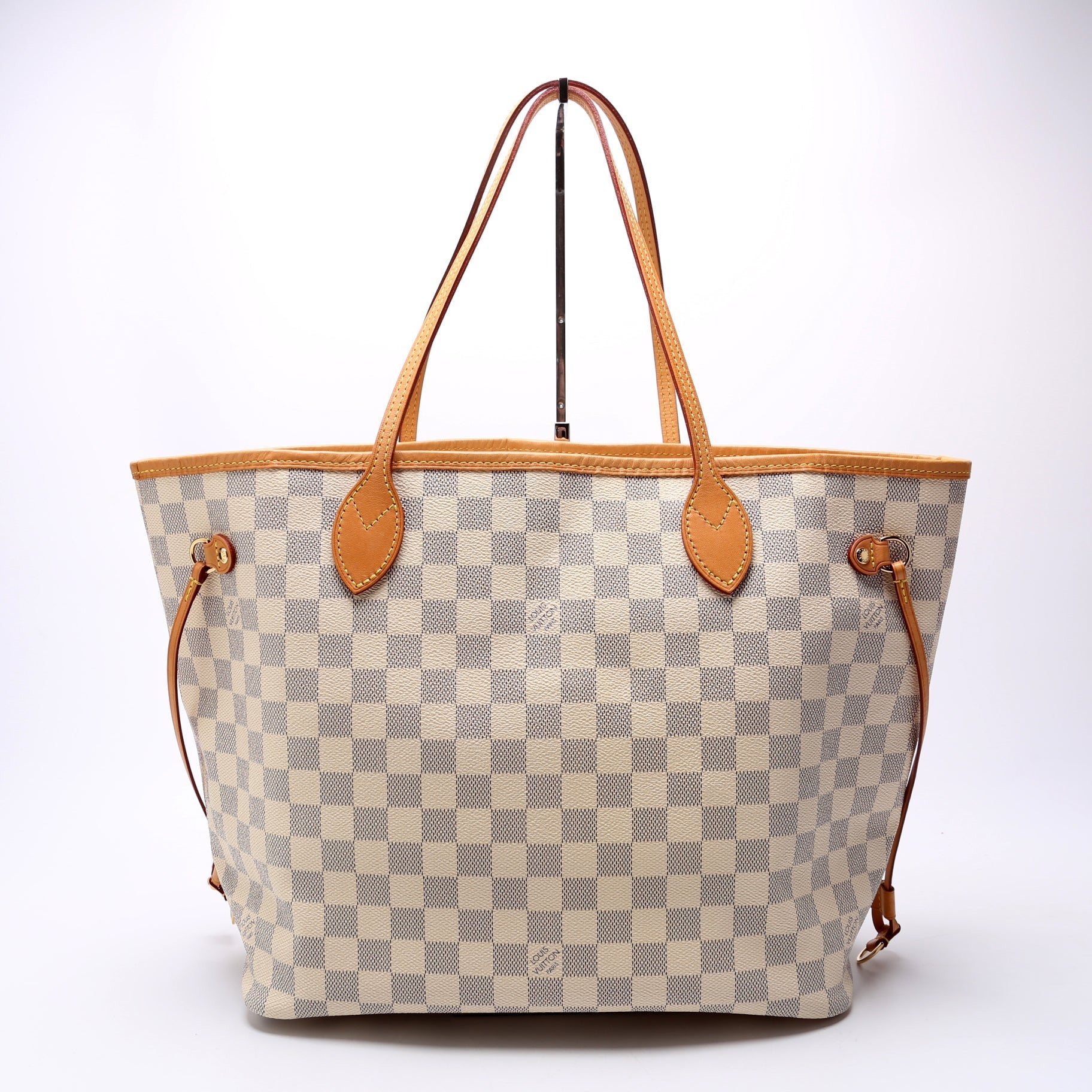 Louis Vuitton Neverfull W/Wallet MM Damier Azur Beige