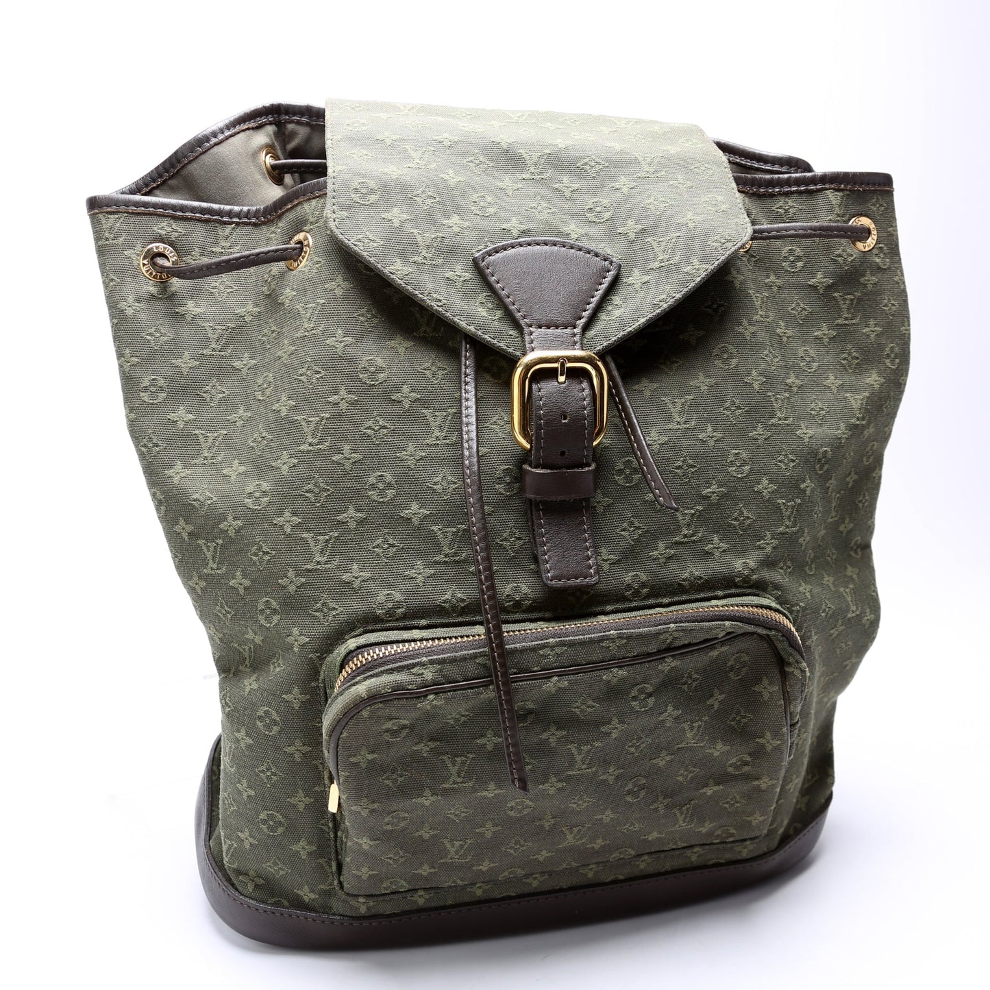 Luxury Women's Handbag | Louis Vuitton Montsouris GM Mini Lin Green
