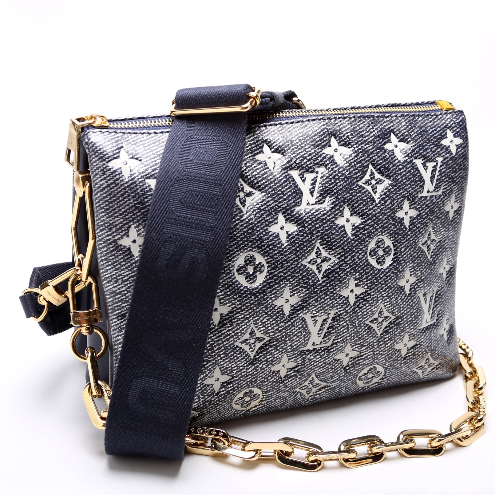 Louis Vuitton Coussin PM NM Denim Printed Lambskin