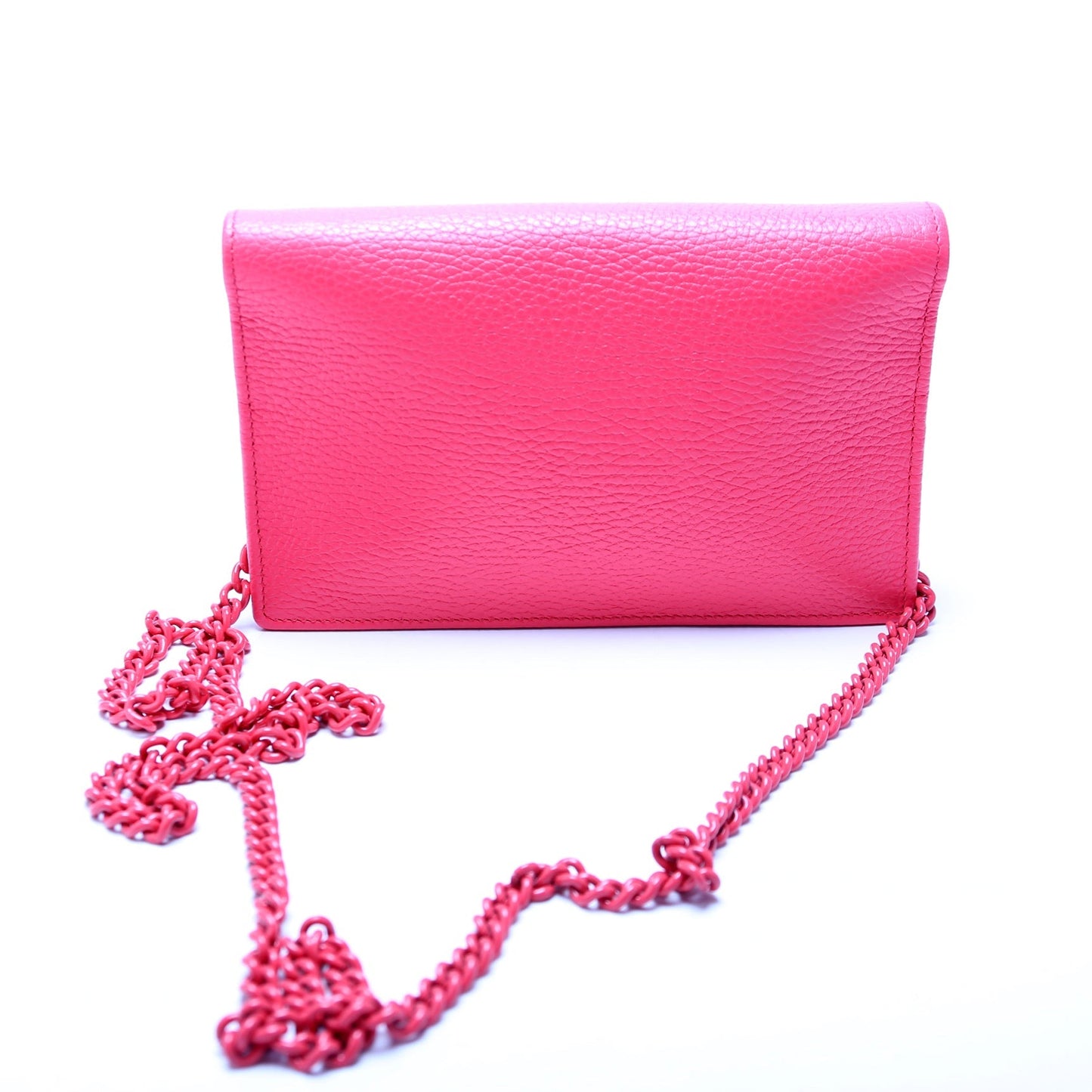 Gucci 497985 Marmont Mini Chain Pink Bag