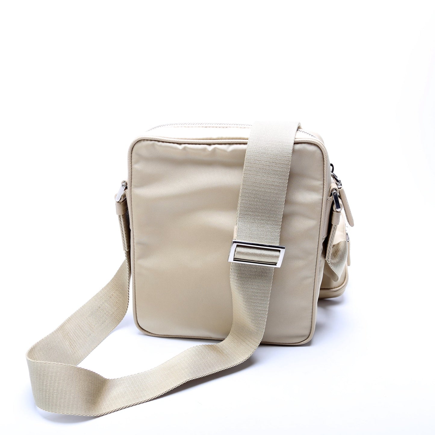 Prada 2VH112 Re-Nylon/Saffiano Leather Shoulder Gold Bag