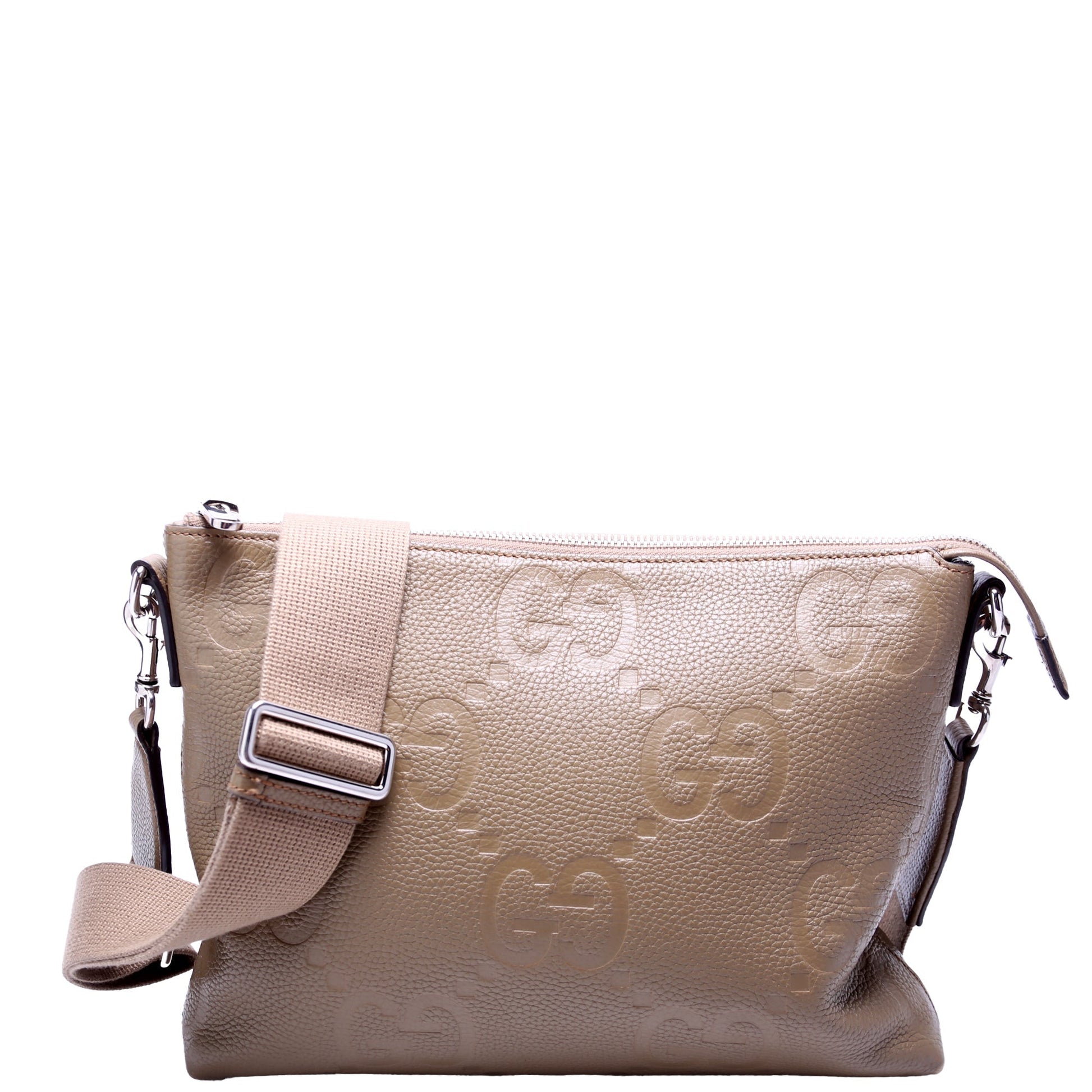 Gucci 696009 Jumbo GG Messenger Taupe Bag