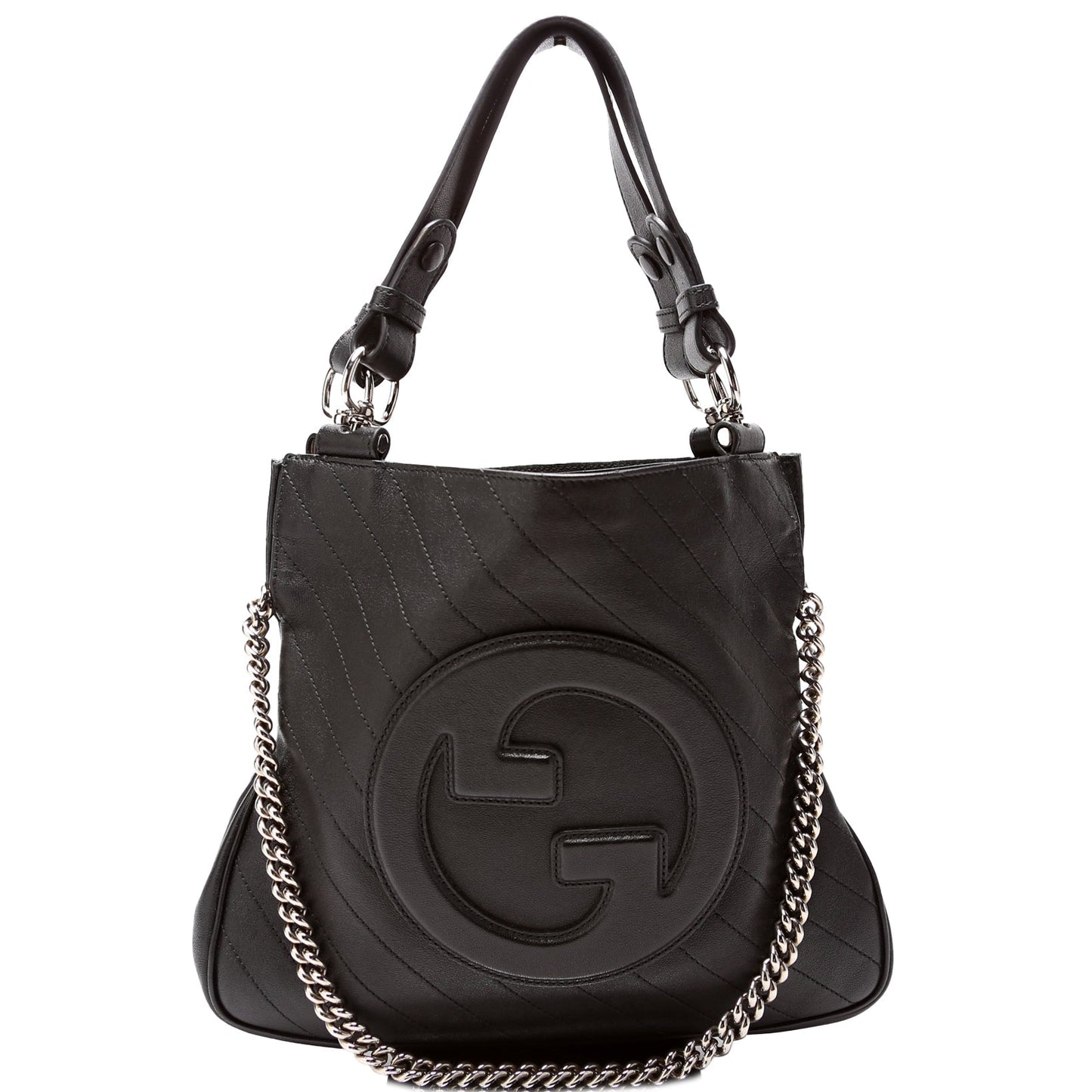Gucci 751518 Blondie Small Leather Tote Black Bag