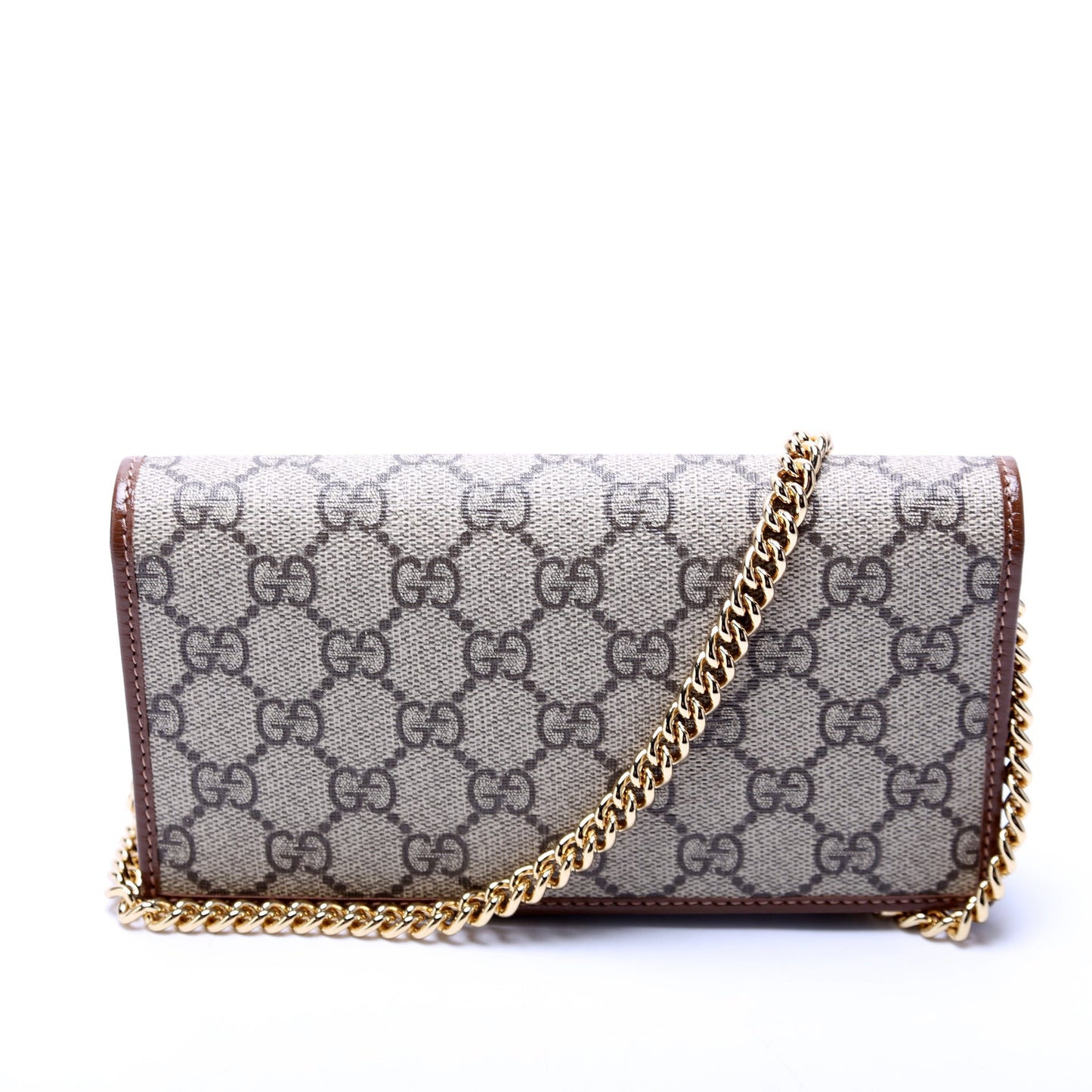 Gucci 621892 Horsebit 1955 Wallet With Chain Brown Bag