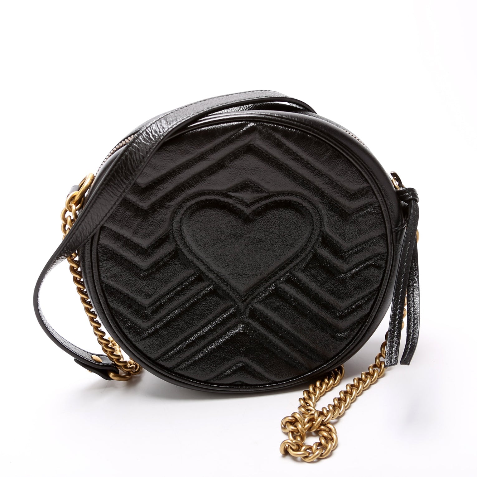 Gucci 550154 Marmont Mini Round Black Bag