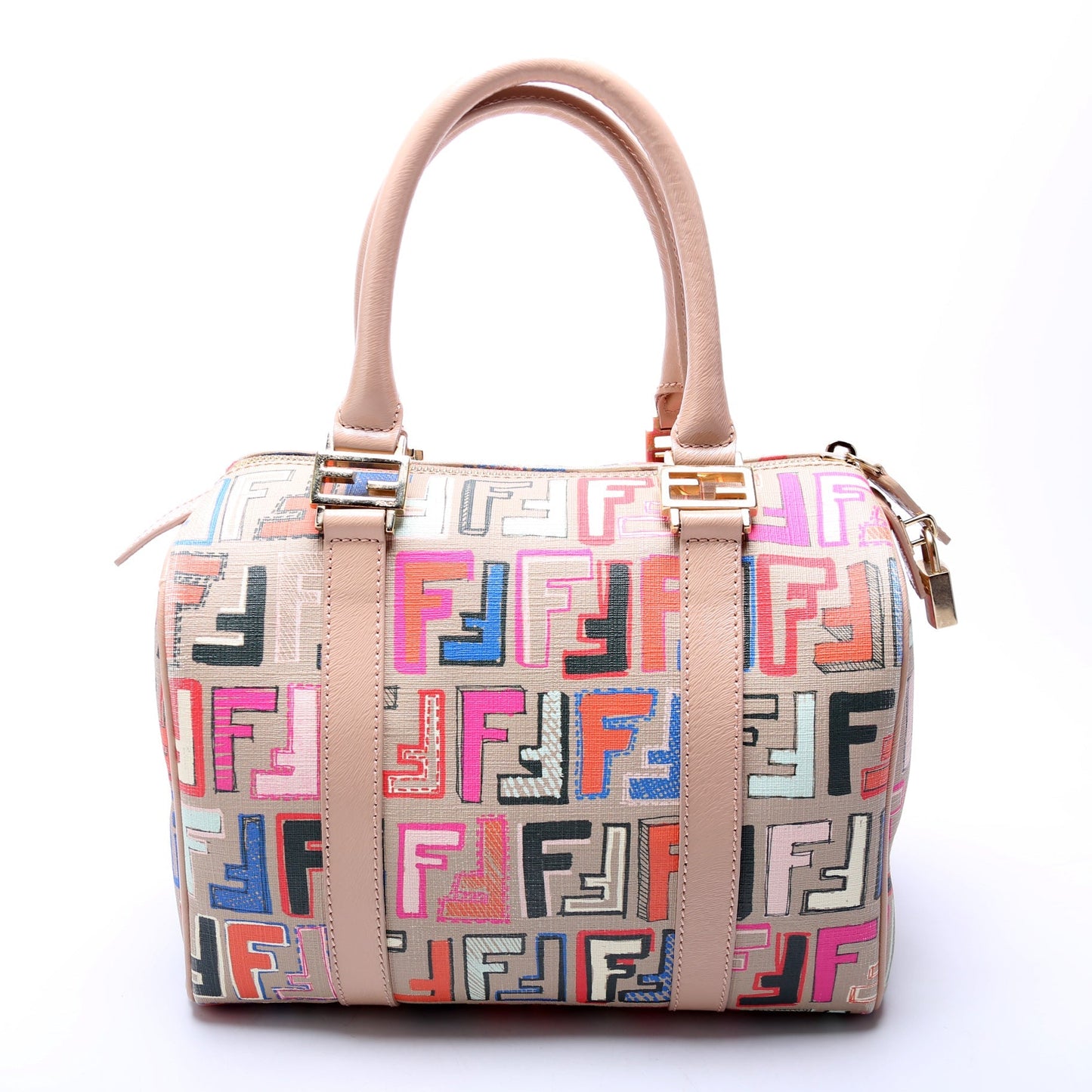 Fendi 8BL068 Zucca Boston Tan/Multicolor Bag