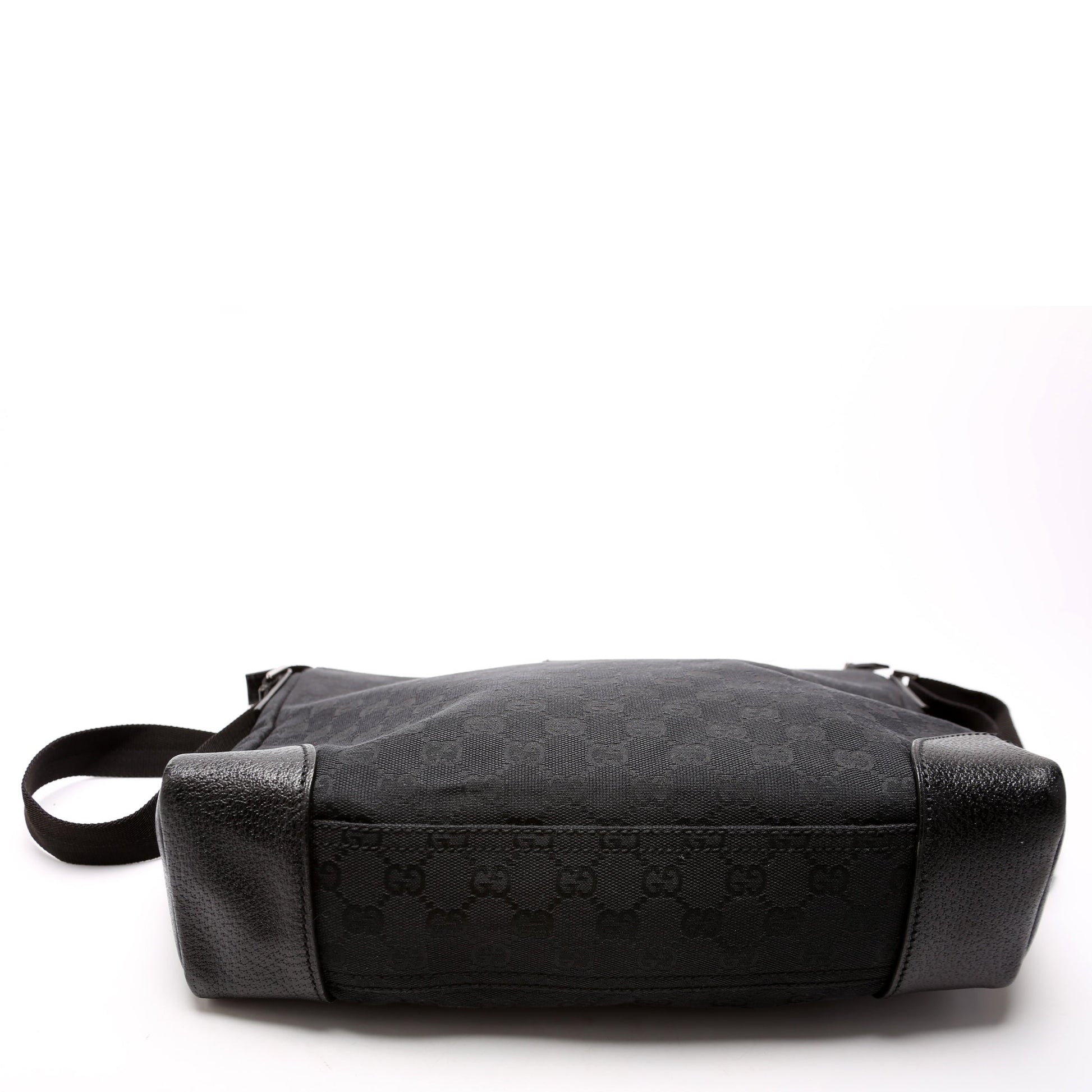 Gucci 11054 GG Canvas Joy Messenger Black Bag