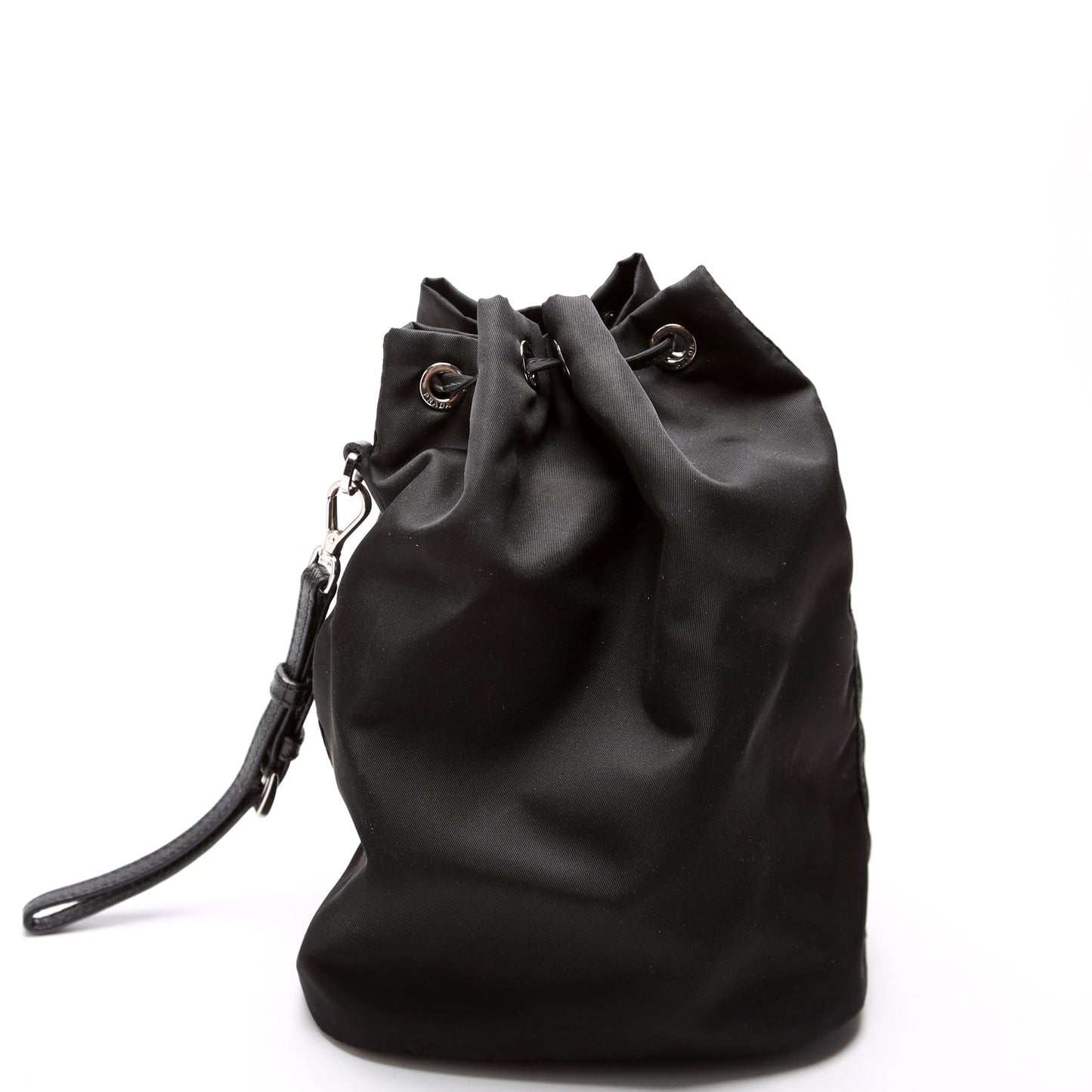 Prada Re-Nylon Drawstring Pouch Black Bag