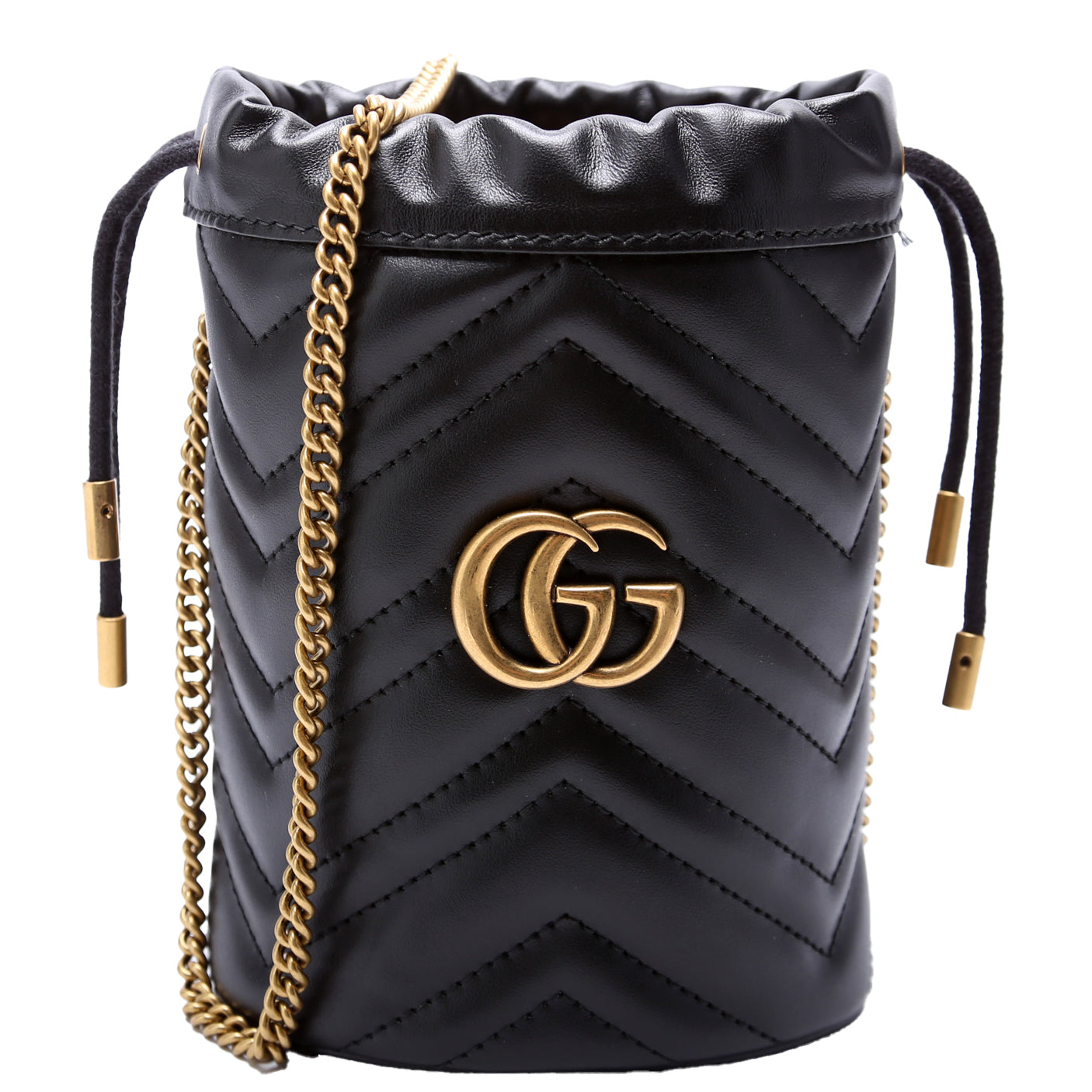 Gucci 575163 Marmont Mini Bucket Black Bag