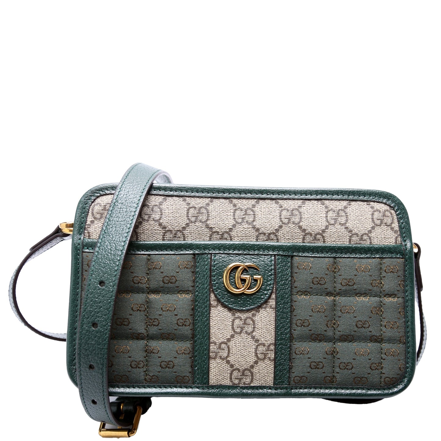 Gucci 751914 GG Supreme Canvas Mini Shoulder Green Bag