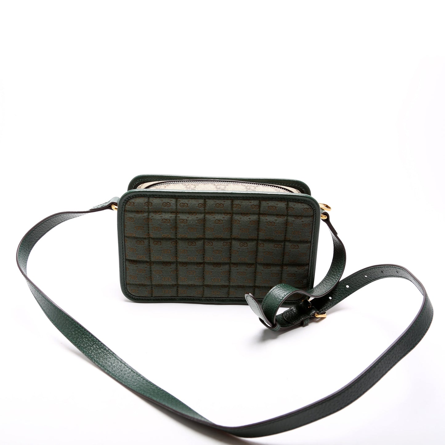 Gucci 751914 GG Supreme Canvas Mini Shoulder Green Bag