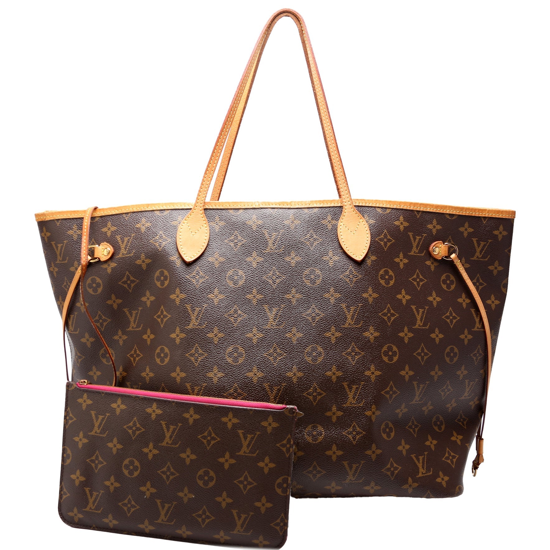 Louis Vuitton Neverfull W/Wallet GM Monogram Pink