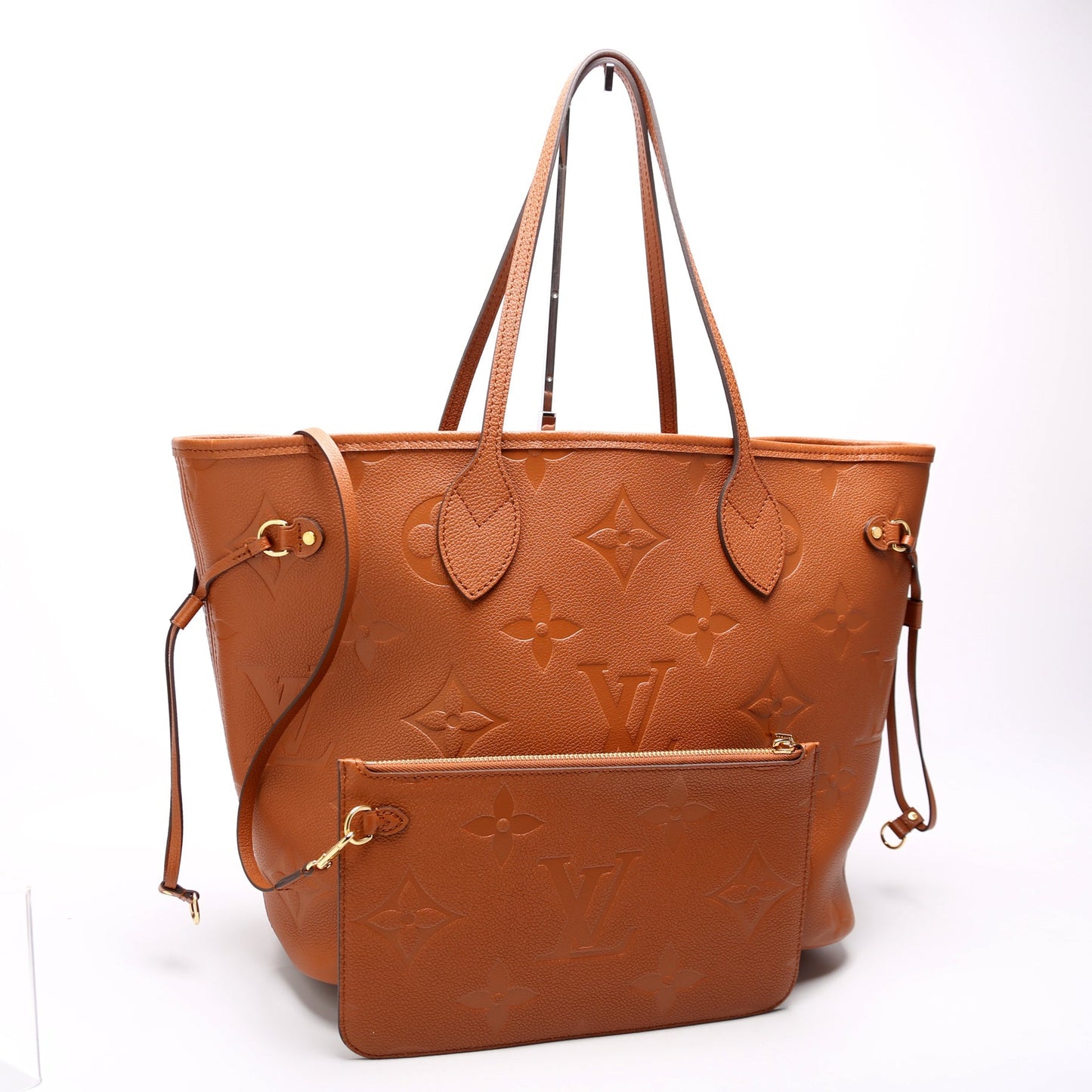 Louis Vuitton Neverfull W/Wallet MM Empreinte Brown