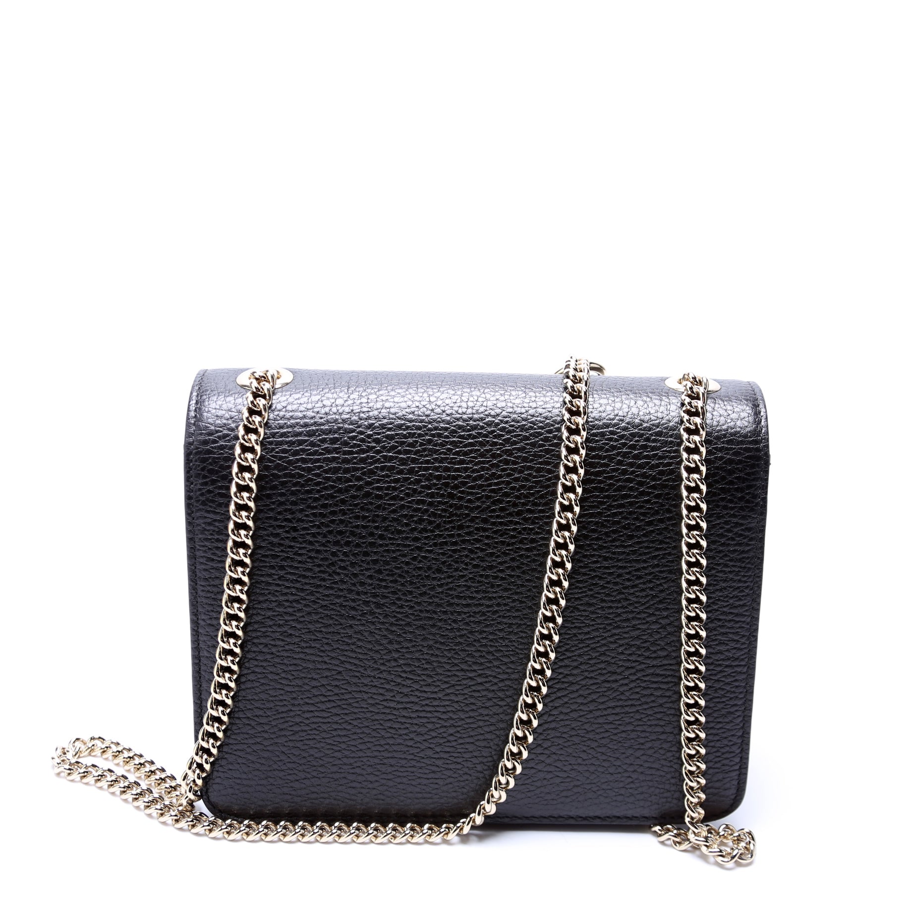 Gucci 510304 Interlocking Small Crossbody Black Bag