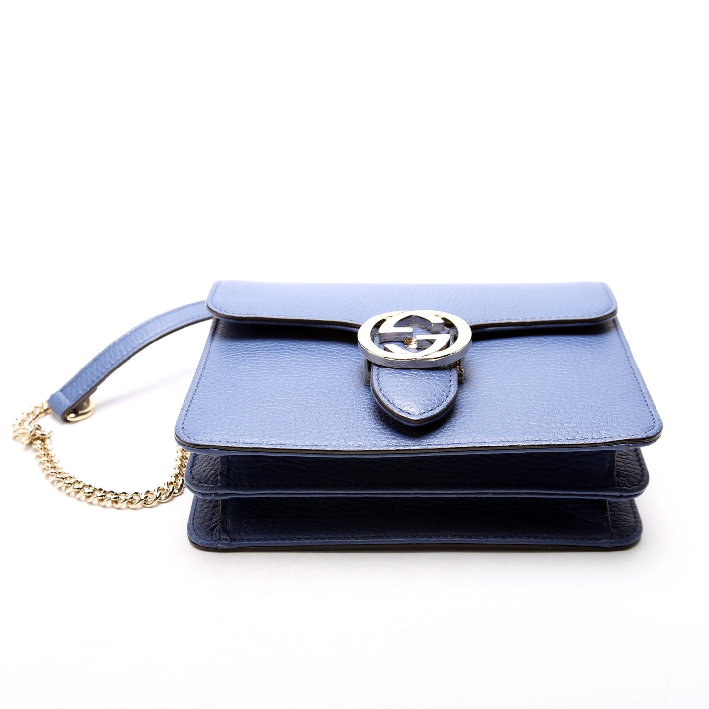 Gucci 510304 Interlocking Small Crossbody Blue Bag