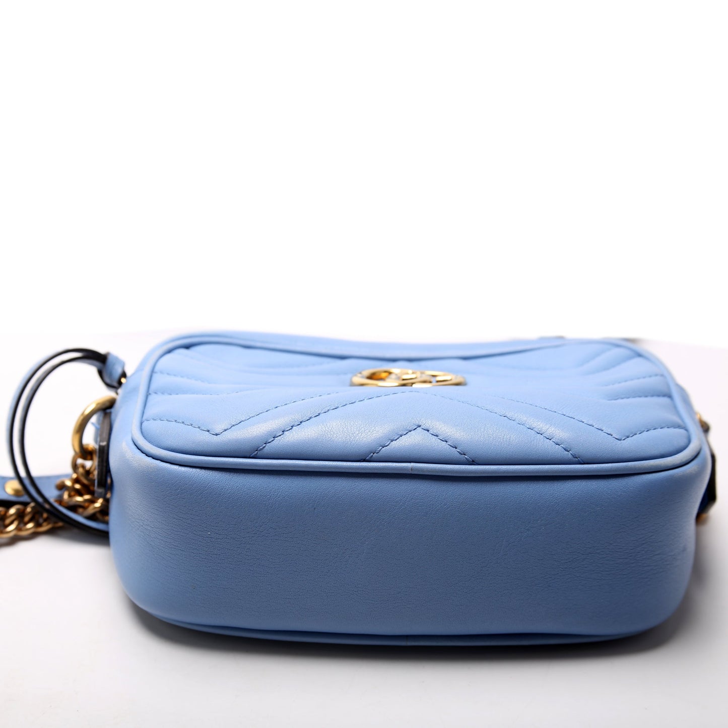 Gucci 448065 Marmont Mini Camera Blue Bag