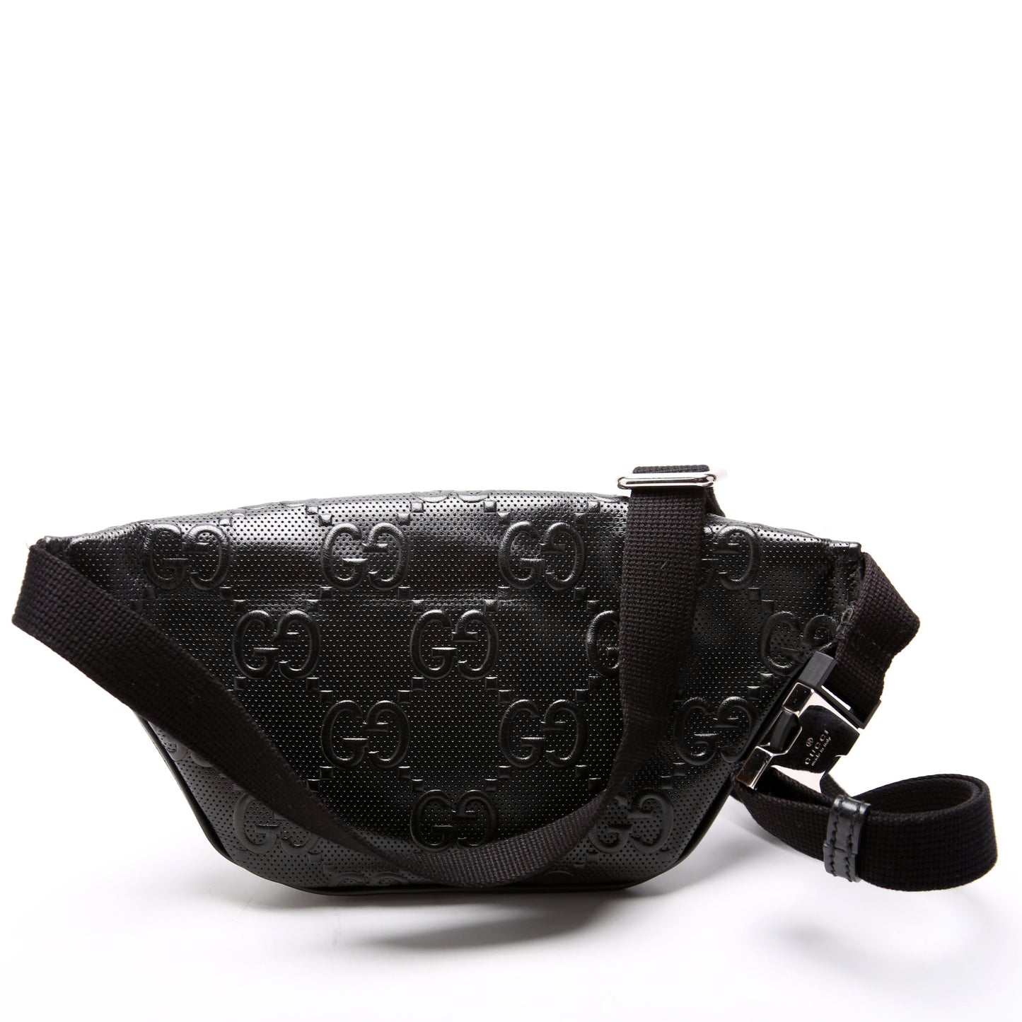 Gucci 658582 GG Embossed Belt Black Bag