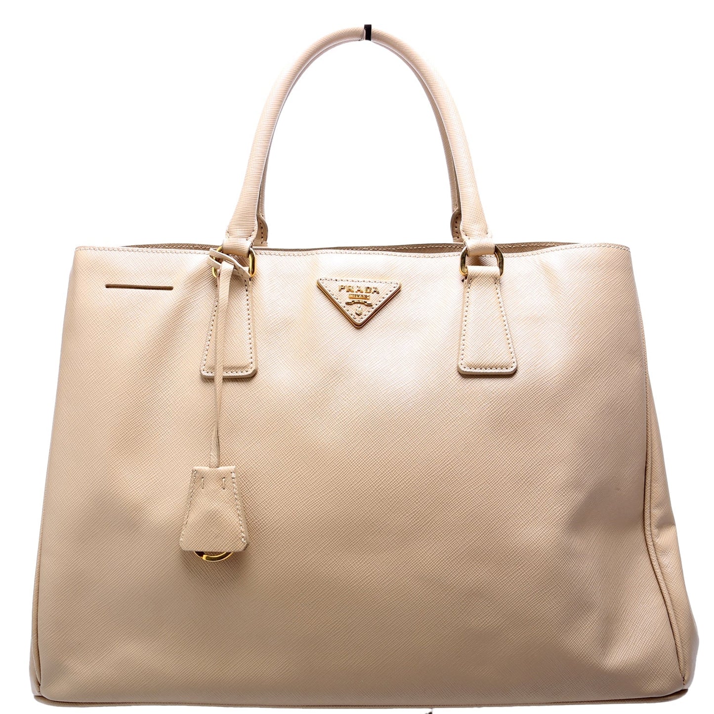 Prada Saffiano Lux Large Tote Beige Bag