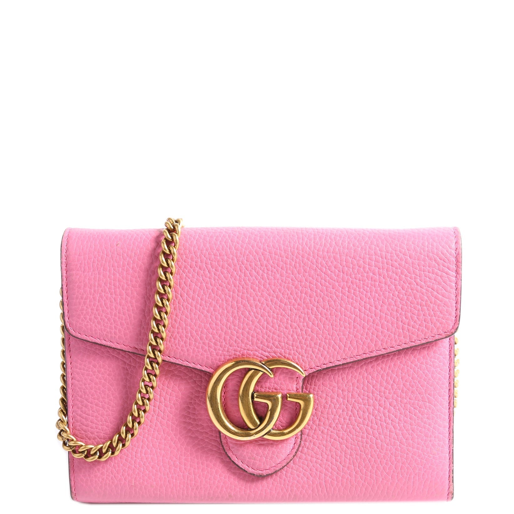 Gucci 401232 Marmont Chain Wallet Pink Bag